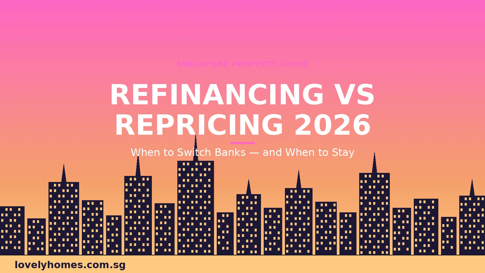 Mortgage refinancing vs repricing Singapore 2026 — when to switch banks and when to stay