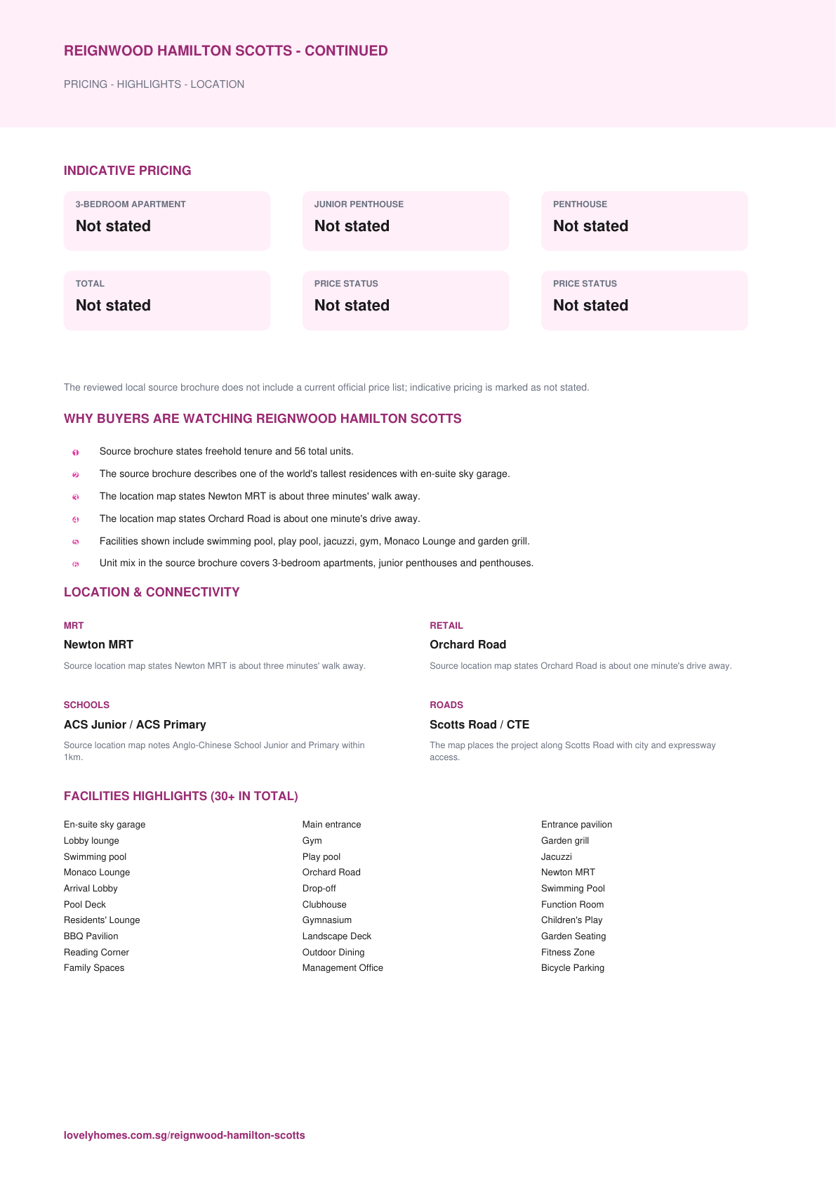 Reignwood Hamilton Scotts factsheet page 2