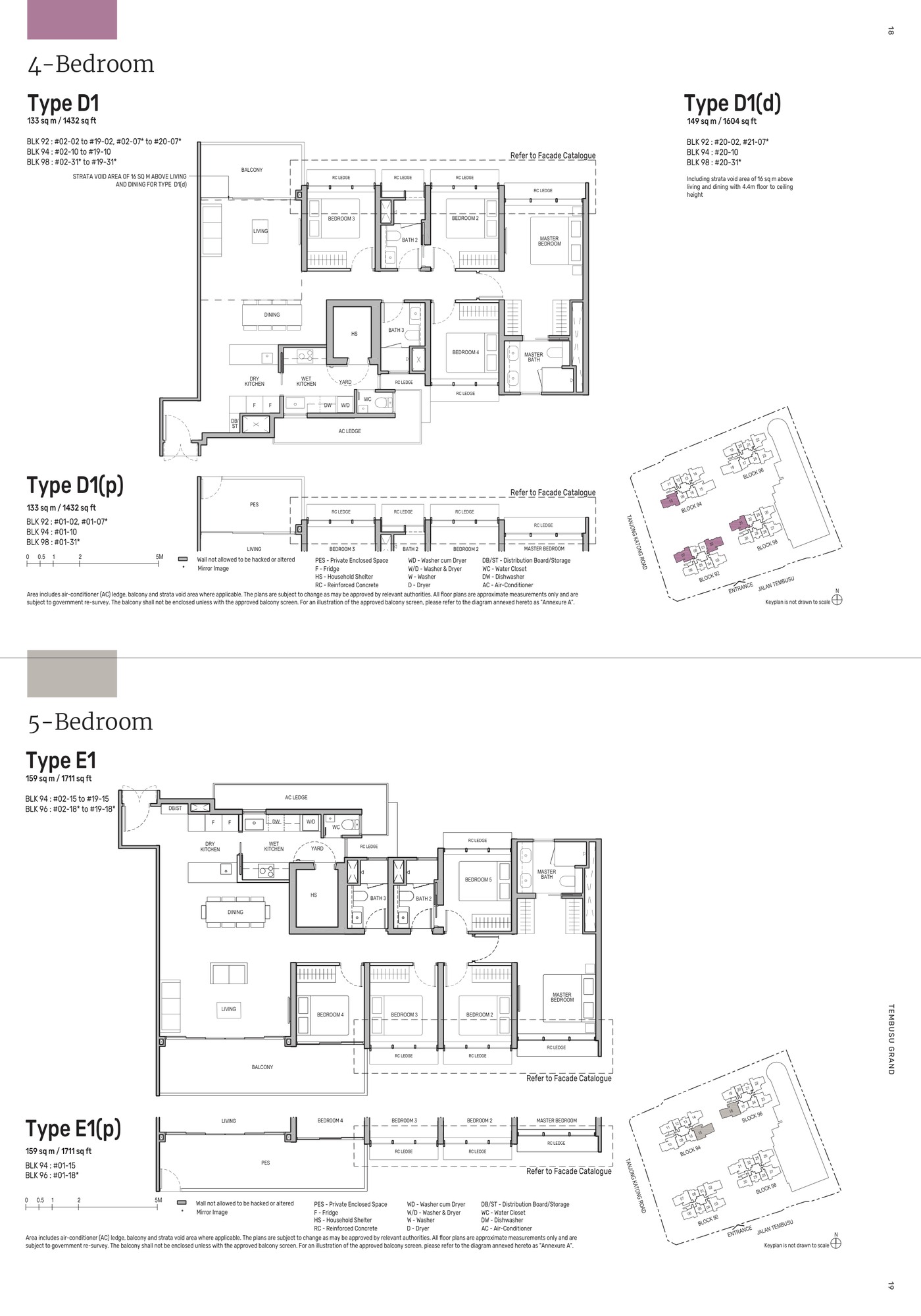 Tembusu Grand 4 Bedroom Type D1 floor plan