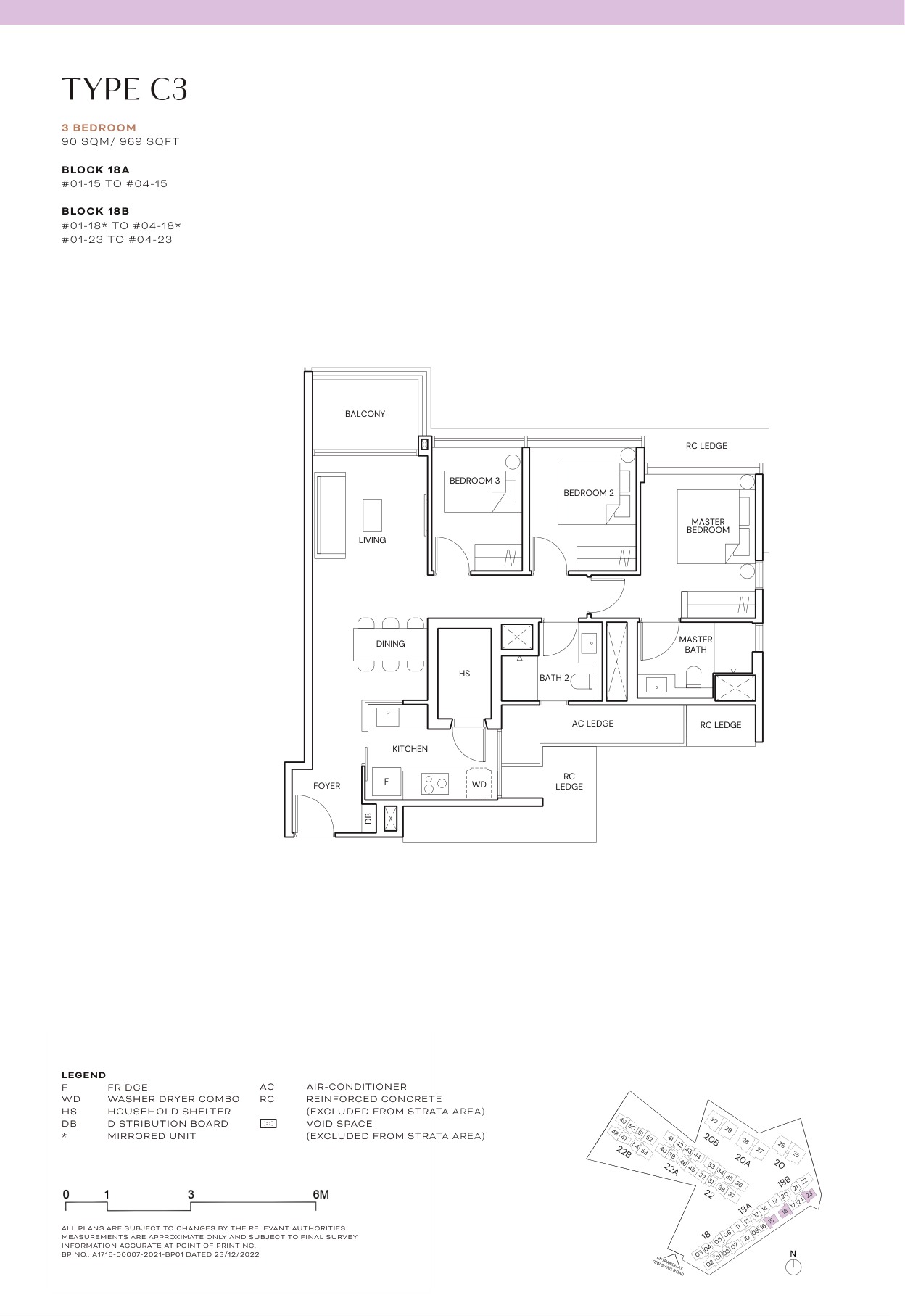 Terra Hill 3 Bedroom Type C1 floor plan