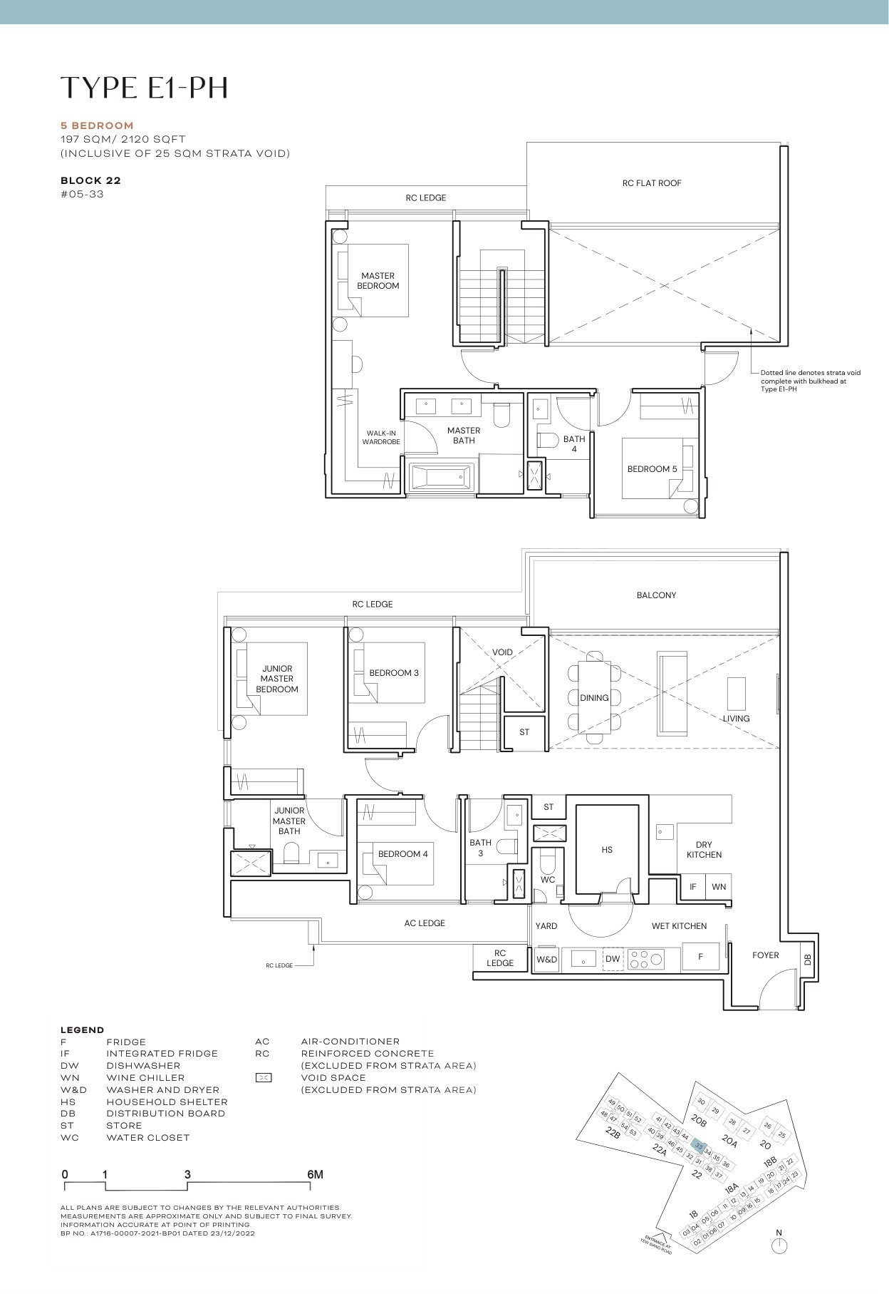 Terra Hill 5 Bedroom Type E1 Penthouse floor plan