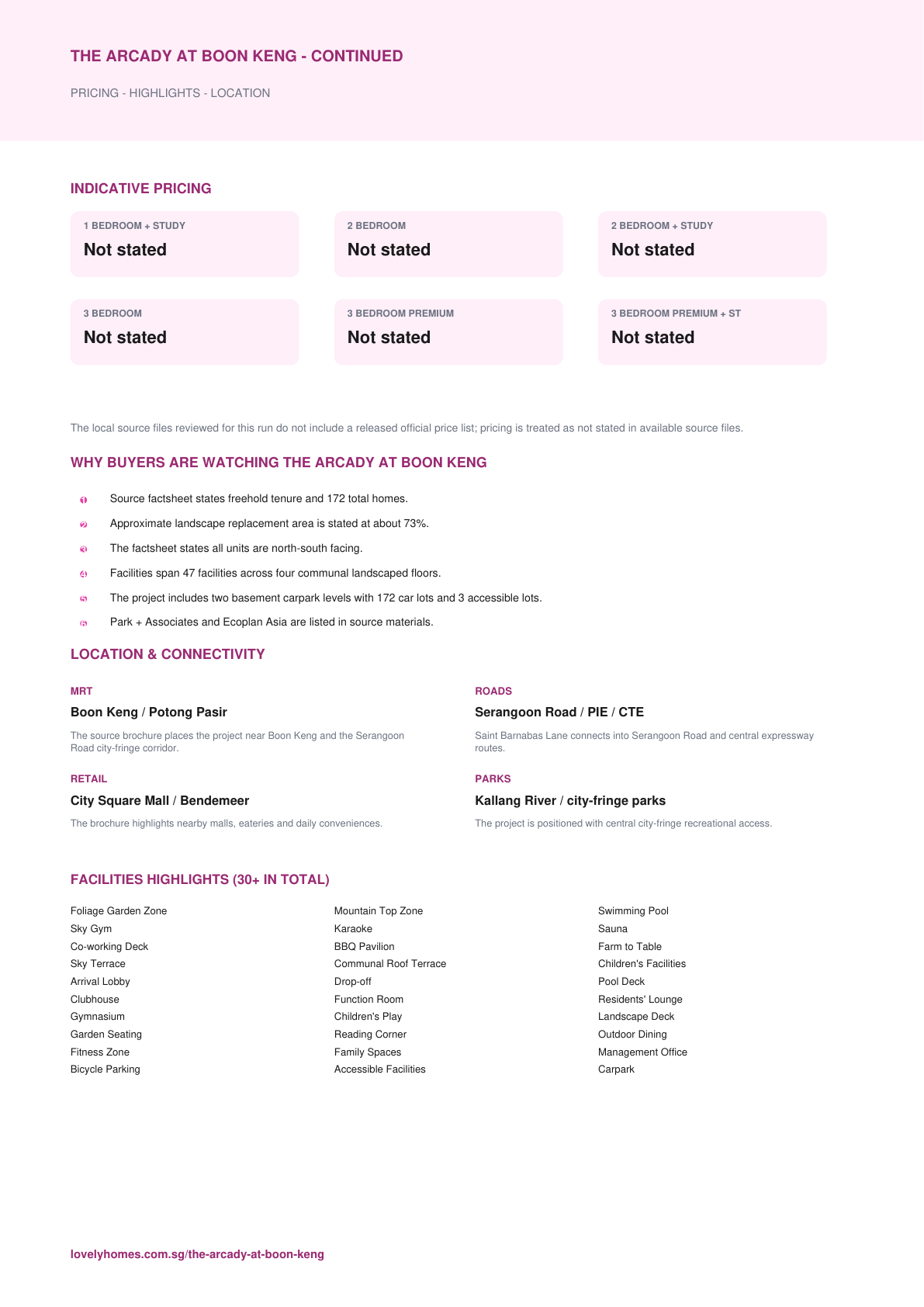 The Arcady at Boon Keng factsheet page 2