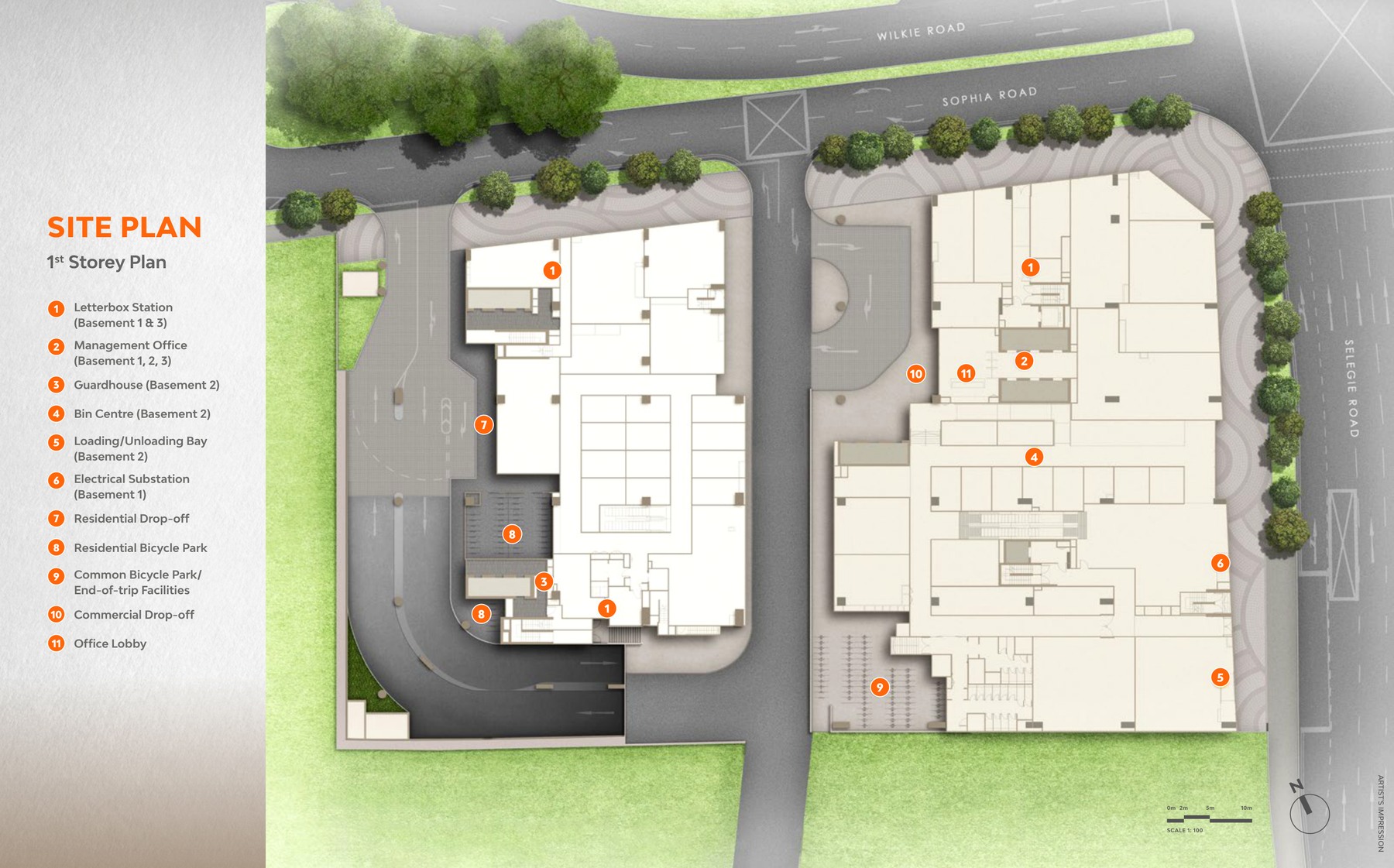 The Collective at One Sophia source site and location context plan