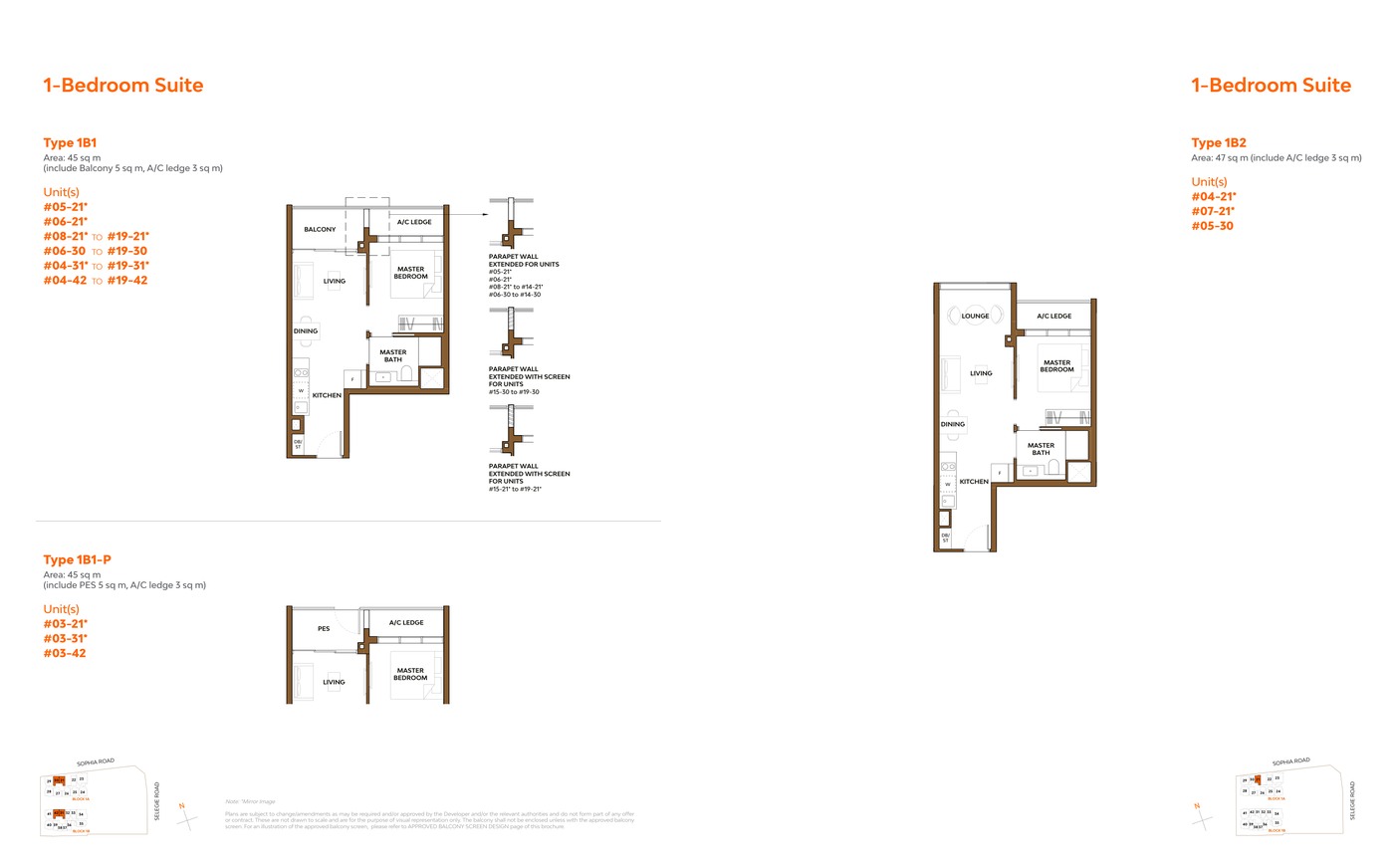 The Collective at One Sophia 1 Bedroom floor plan