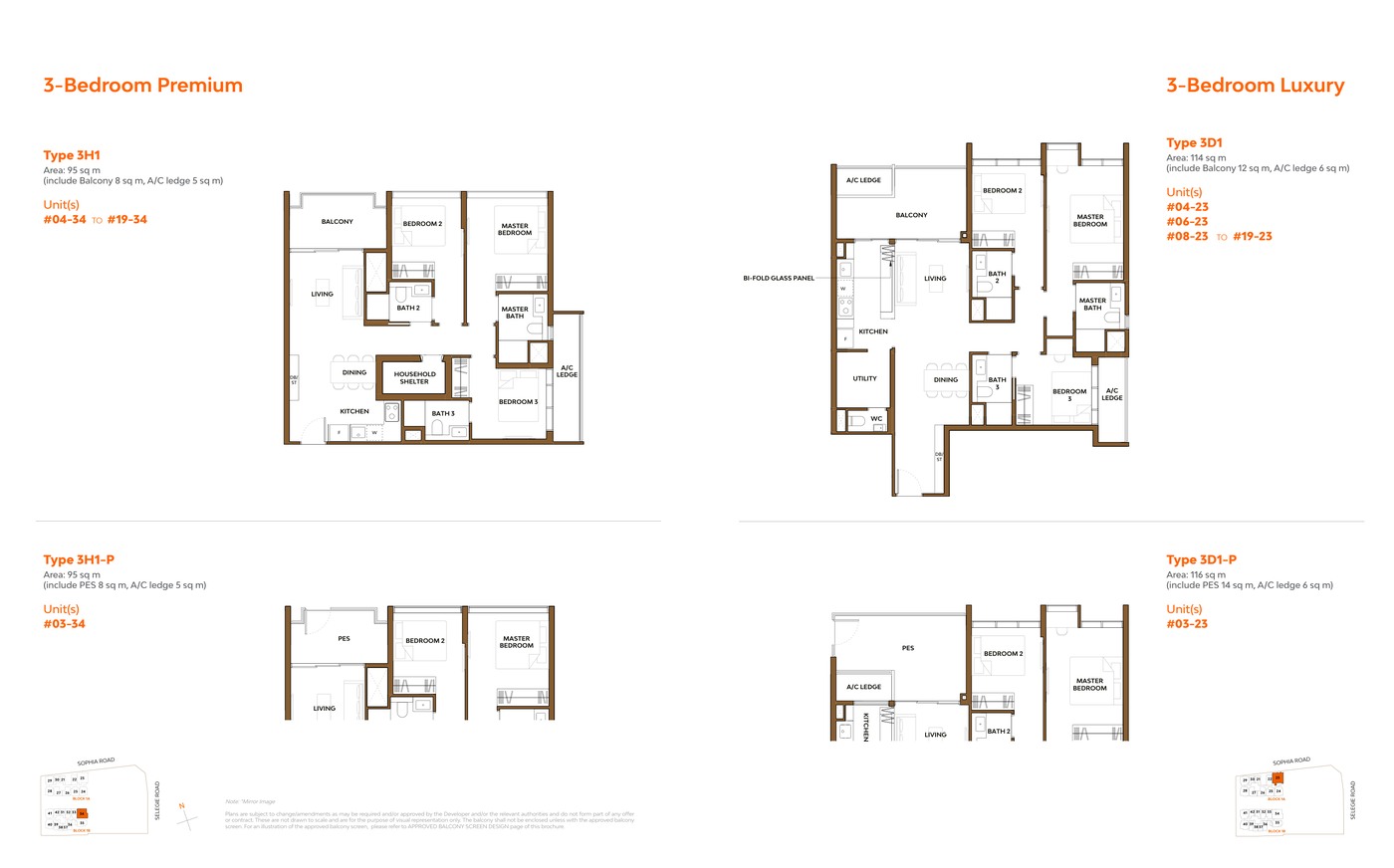 The Collective at One Sophia 3 Bedroom Premium floor plan