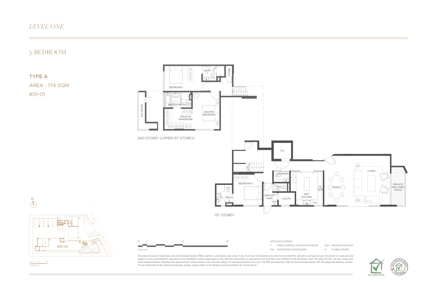 The Giverny Residences 3 Bedroom + Study floor plan