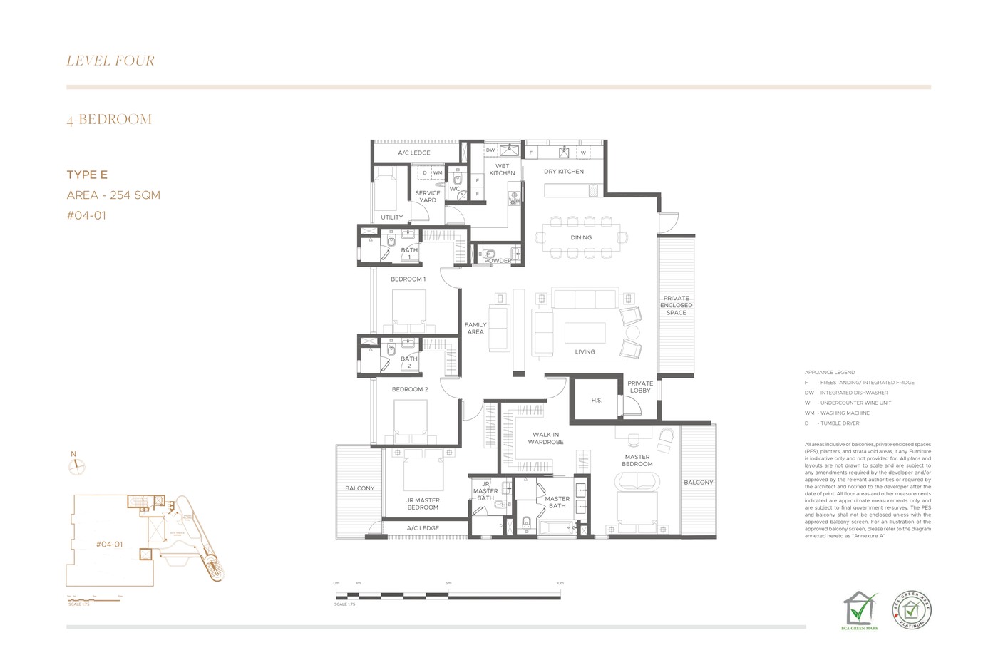 The Giverny Residences 4 Bedroom Type D floor plan