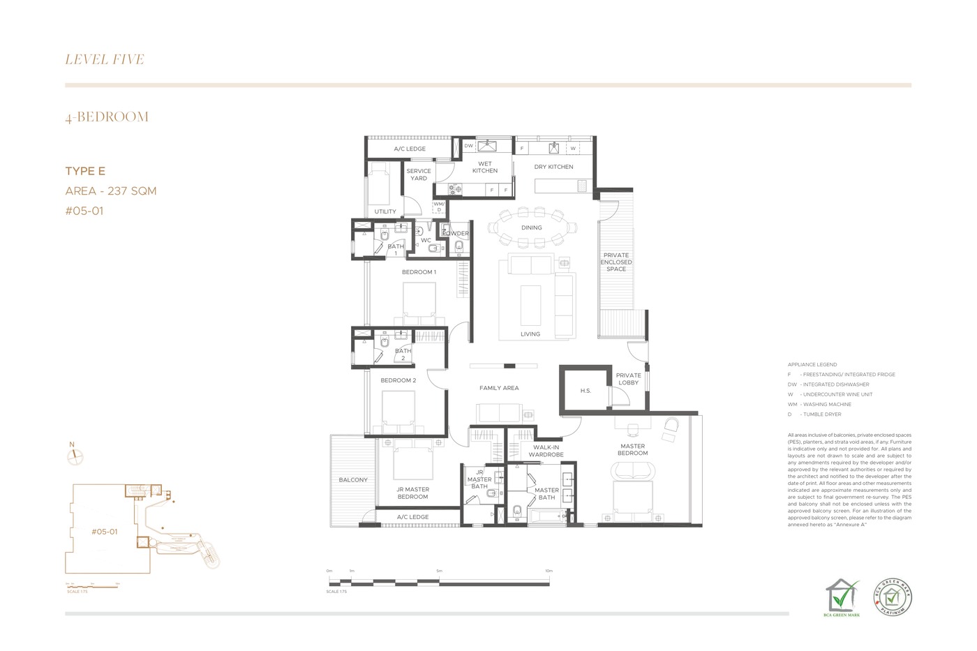 The Giverny Residences Penthouse / larger format floor plan