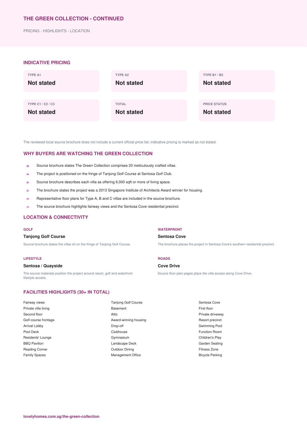 The Green Collection factsheet page 2