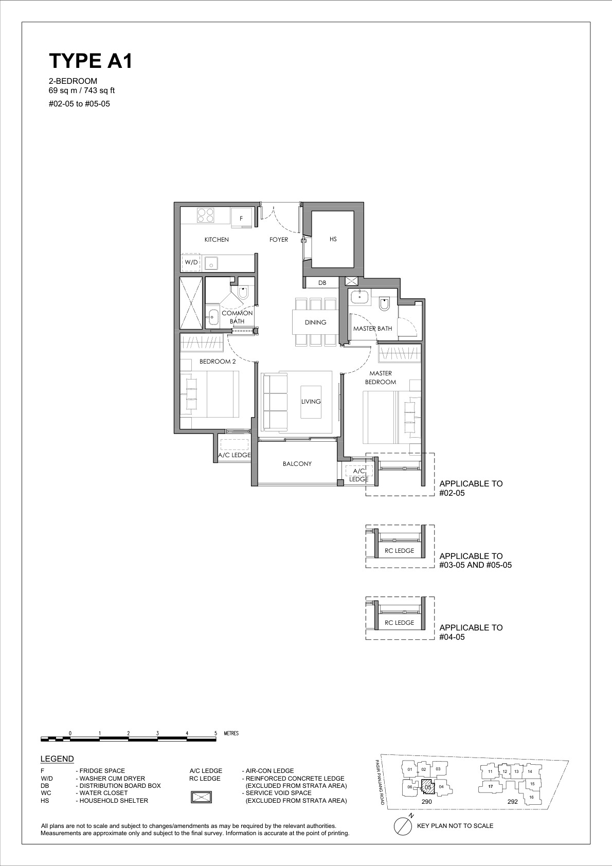 The Hillshore 2 Bedroom Type A1 floor plan