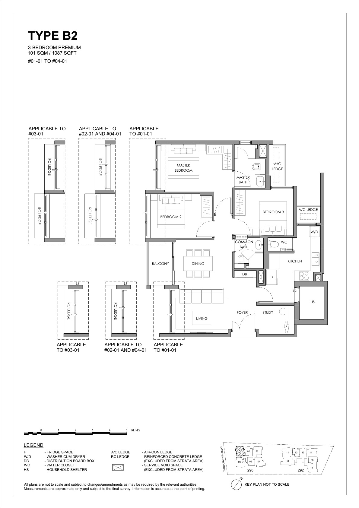 The Hillshore 3 Bedroom Premium Type B2 floor plan