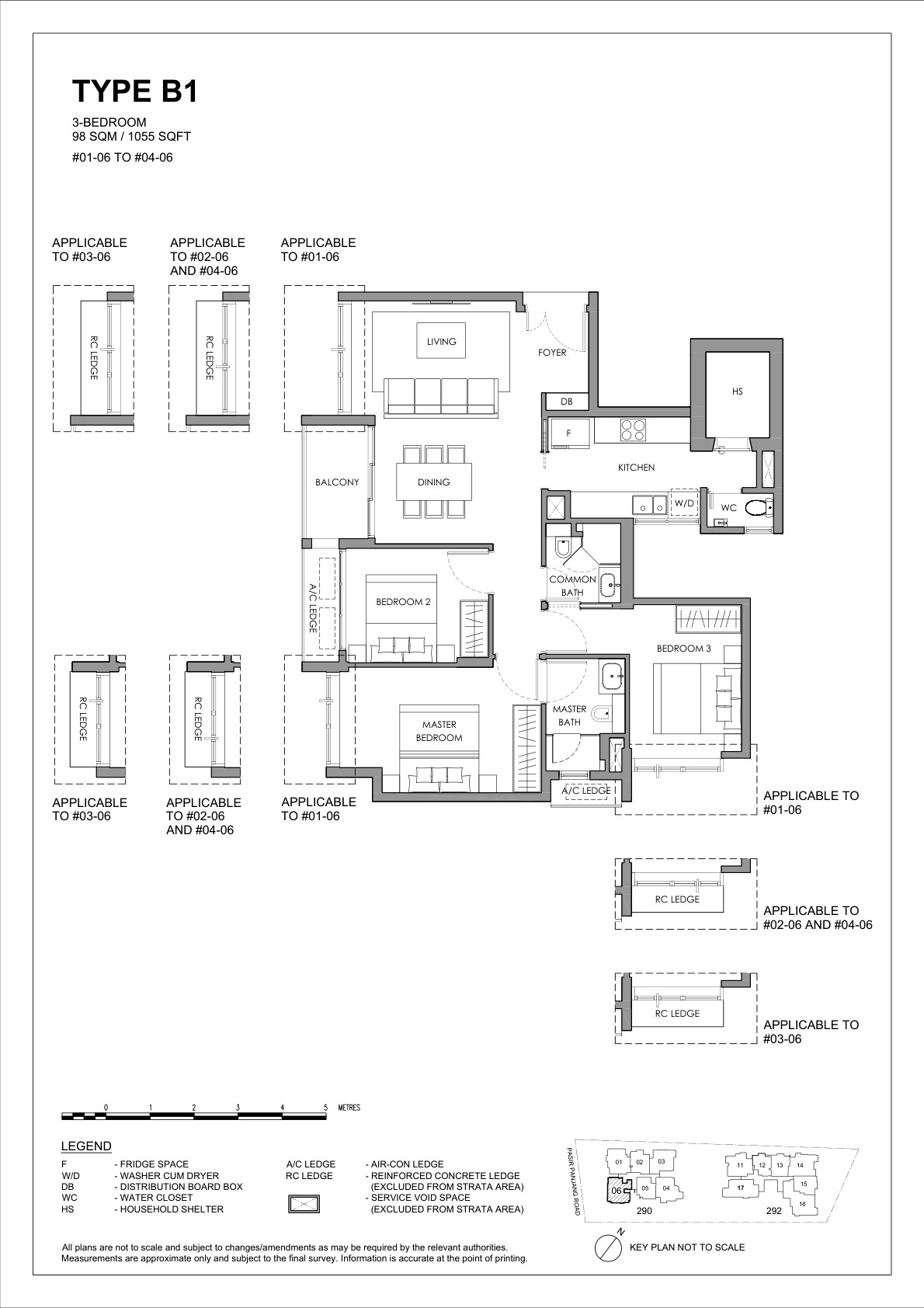 The Hillshore 3 Bedroom Type B1 floor plan