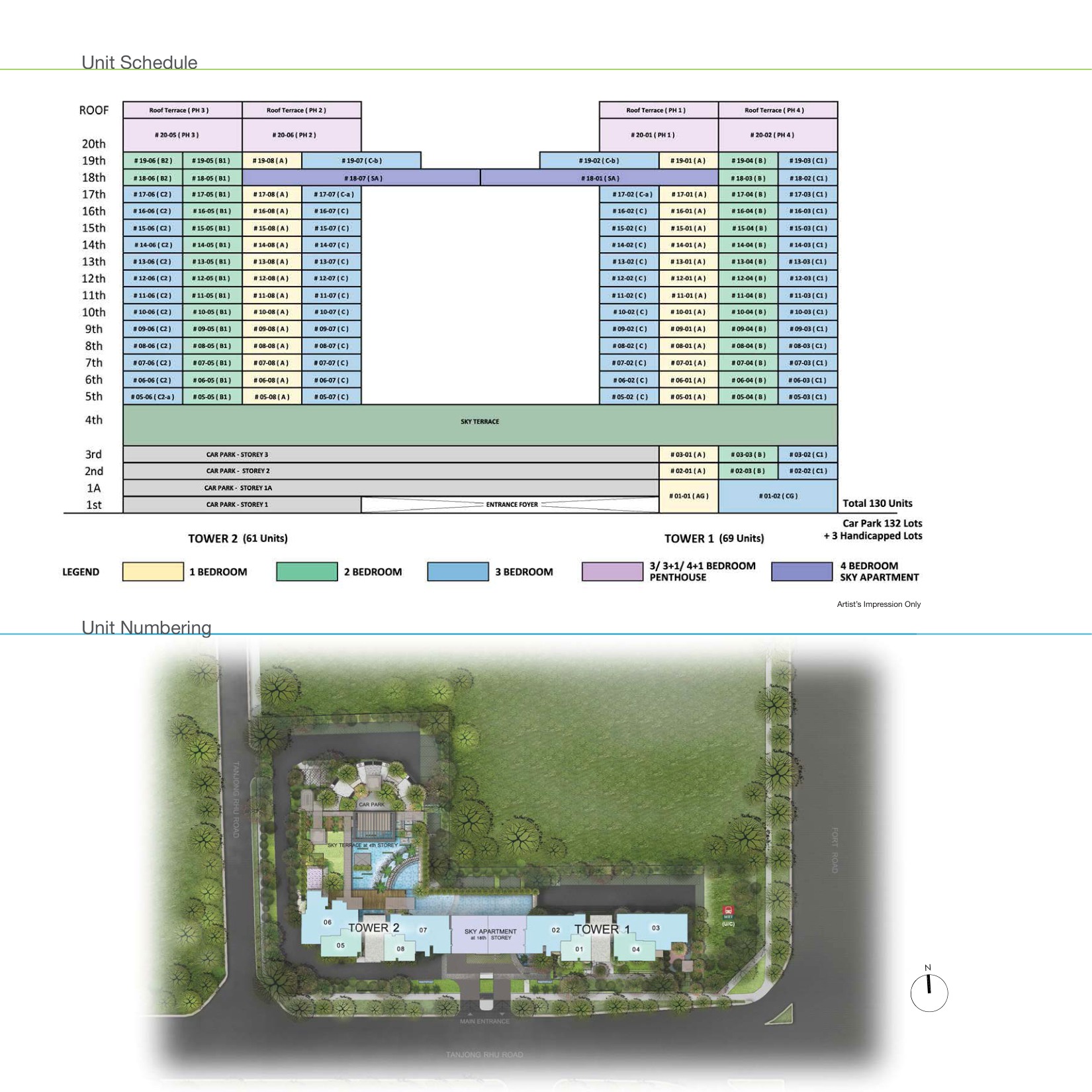 The Line @ Tanjong Rhu elevation and stack chart