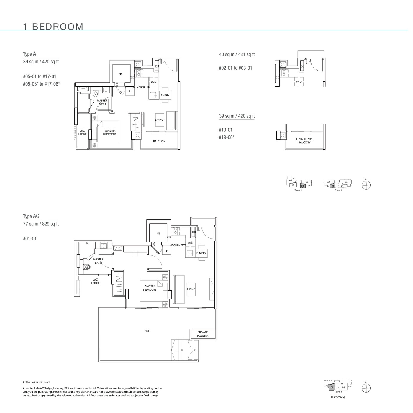 The Line @ Tanjong Rhu 1 Bedroom floor plan