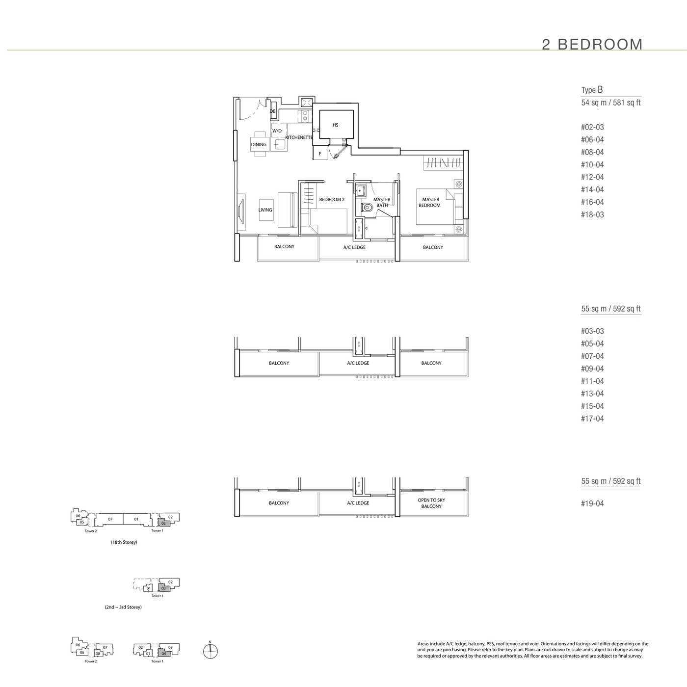 The Line @ Tanjong Rhu 2 Bedroom floor plan