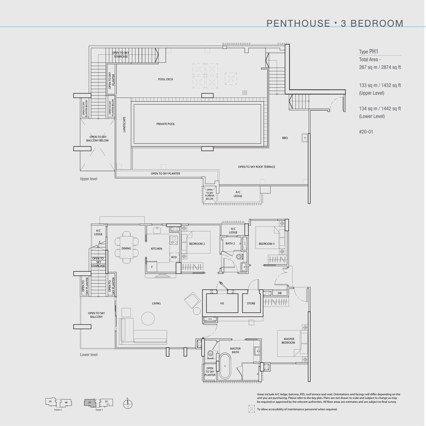 The Line @ Tanjong Rhu Penthouse lower floor floor plan