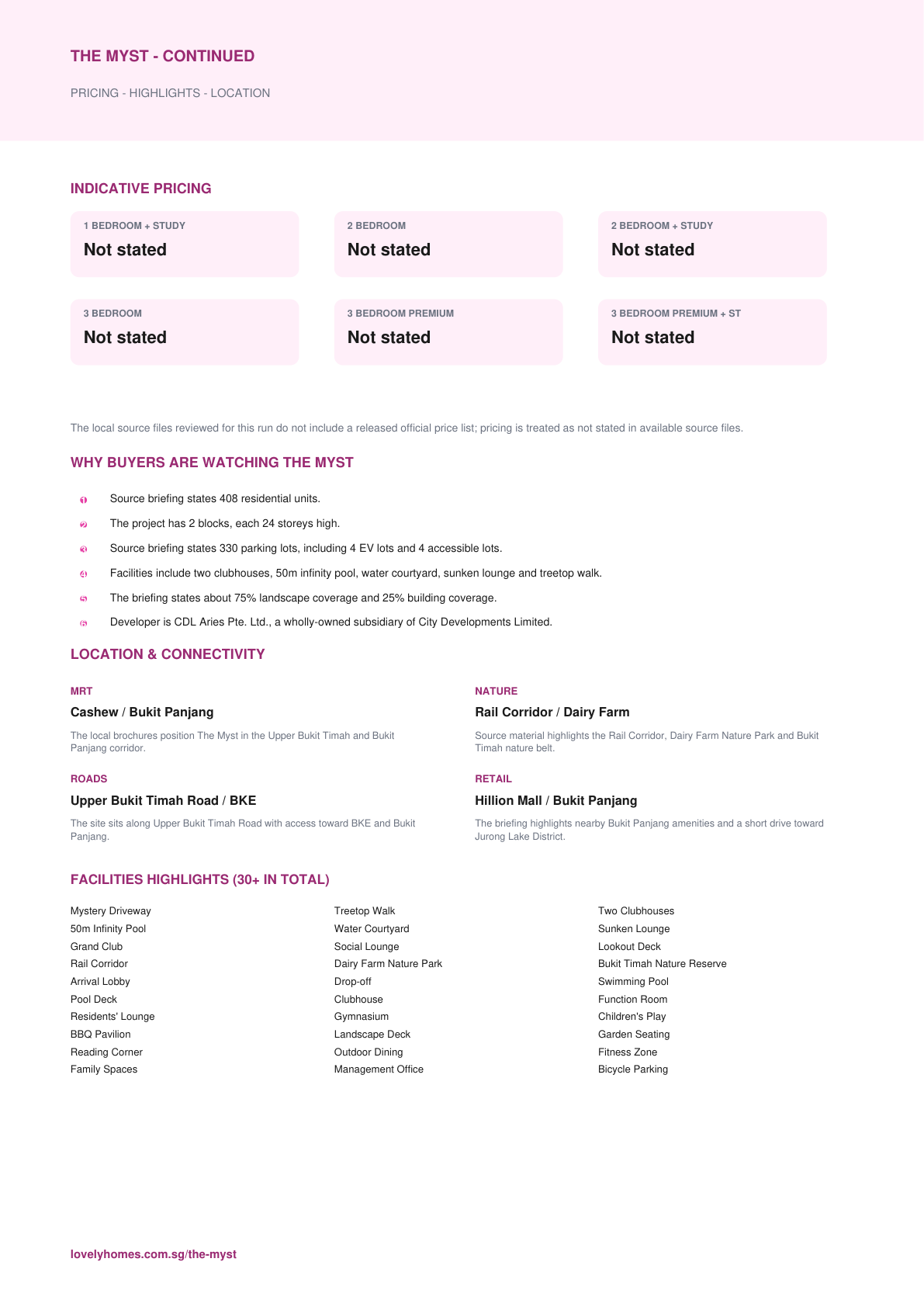 The Myst factsheet page 2