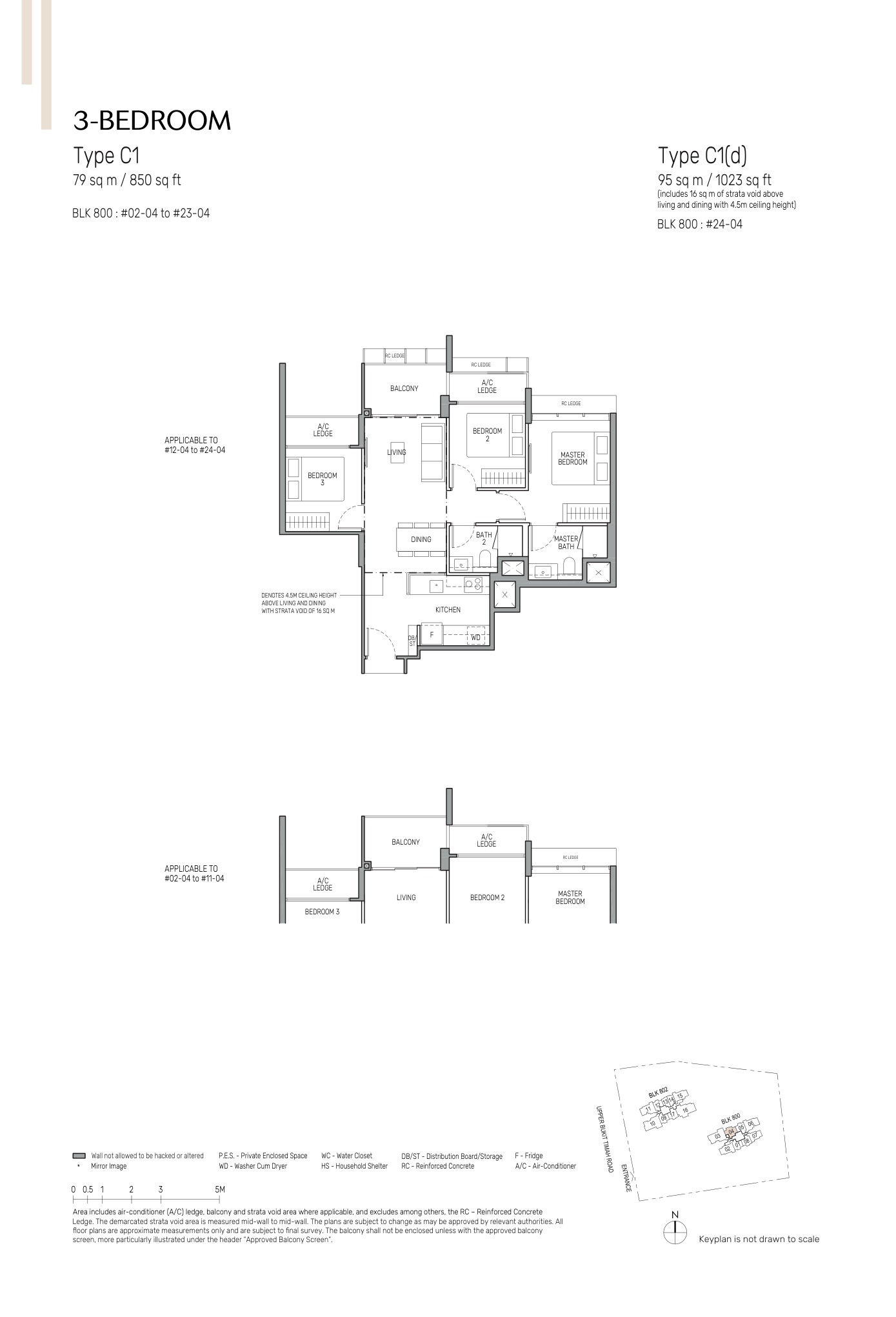 The Myst 3 Bedroom floor plan