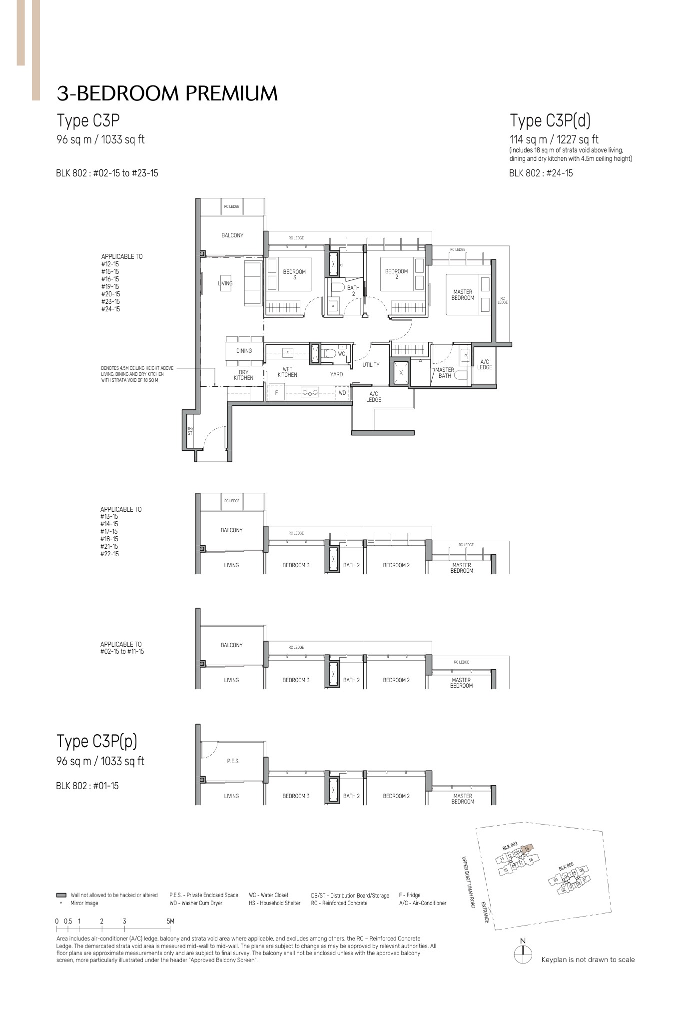 The Myst 3 Bedroom Premium floor plan