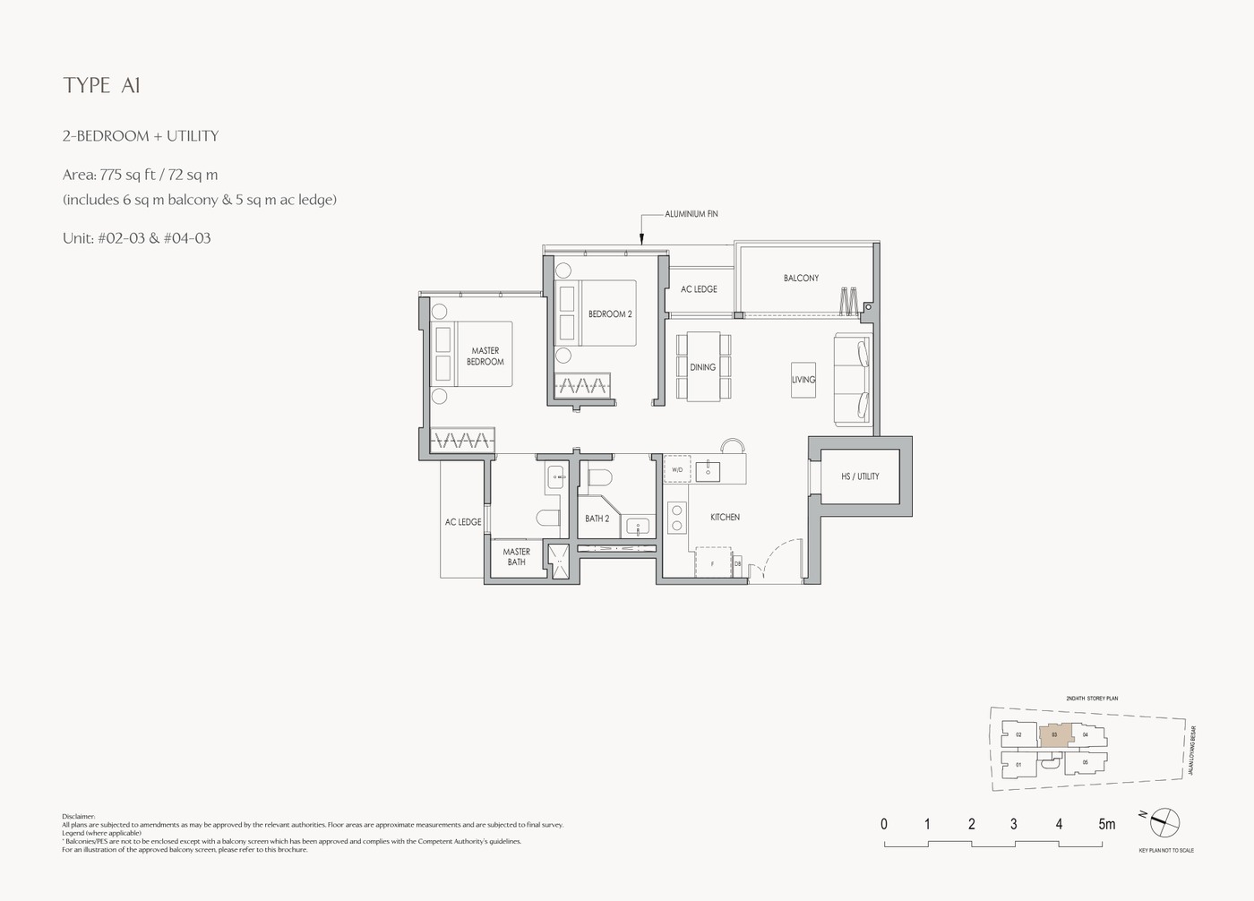 The Shorefront 2 Bedroom Type A1 floor plan