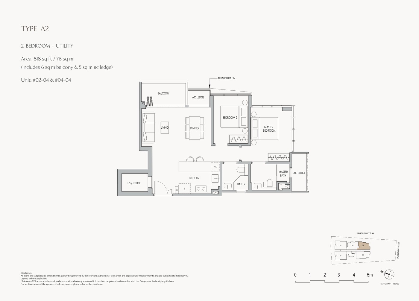The Shorefront 2 Bedroom Type A2 floor plan