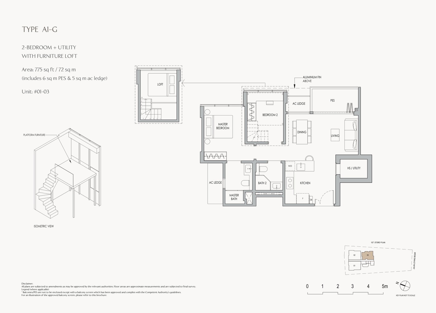 The Shorefront 2 Bedroom with Furniture Loft floor plan