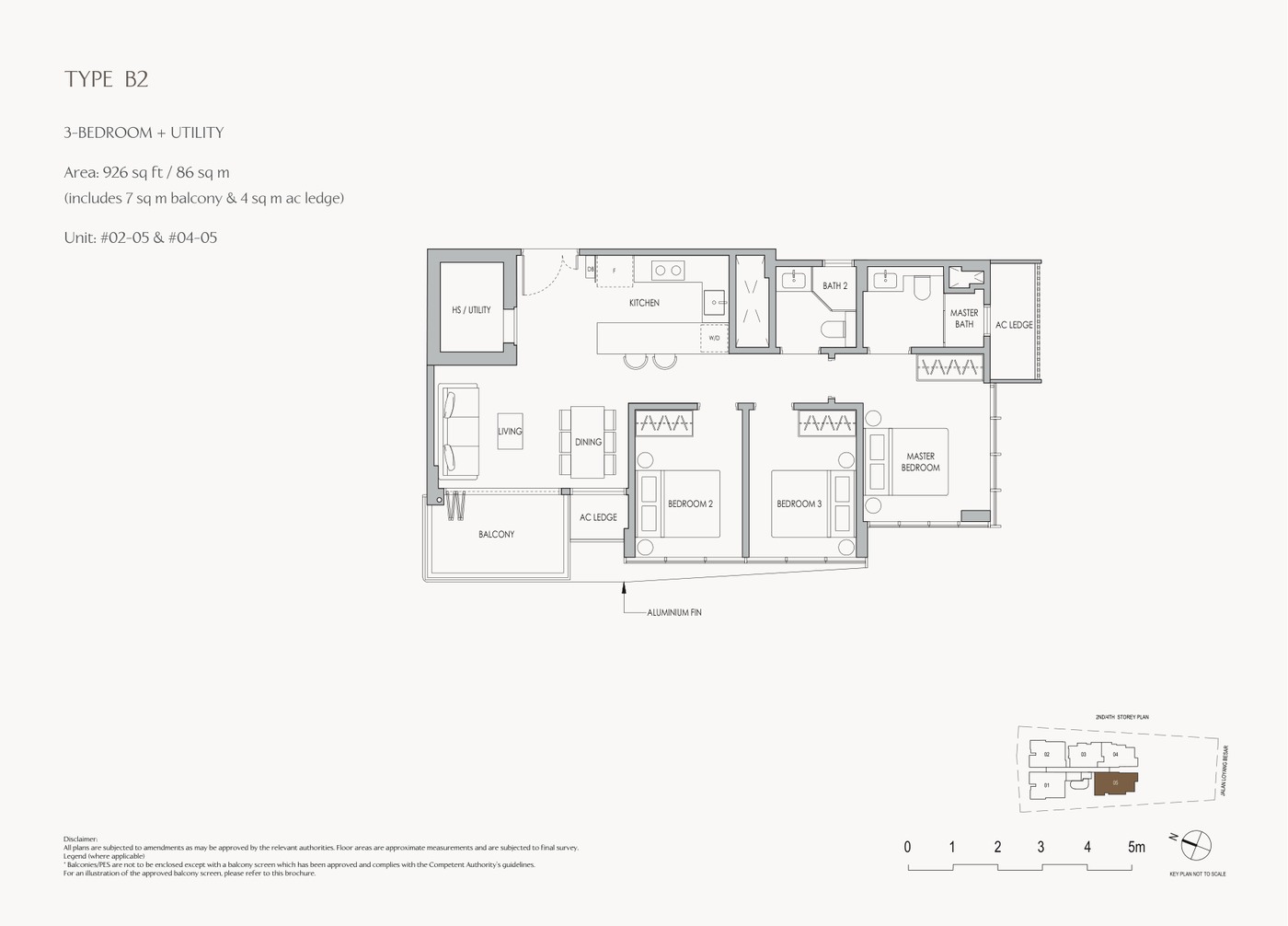 The Shorefront 3 Bedroom Type B2 floor plan