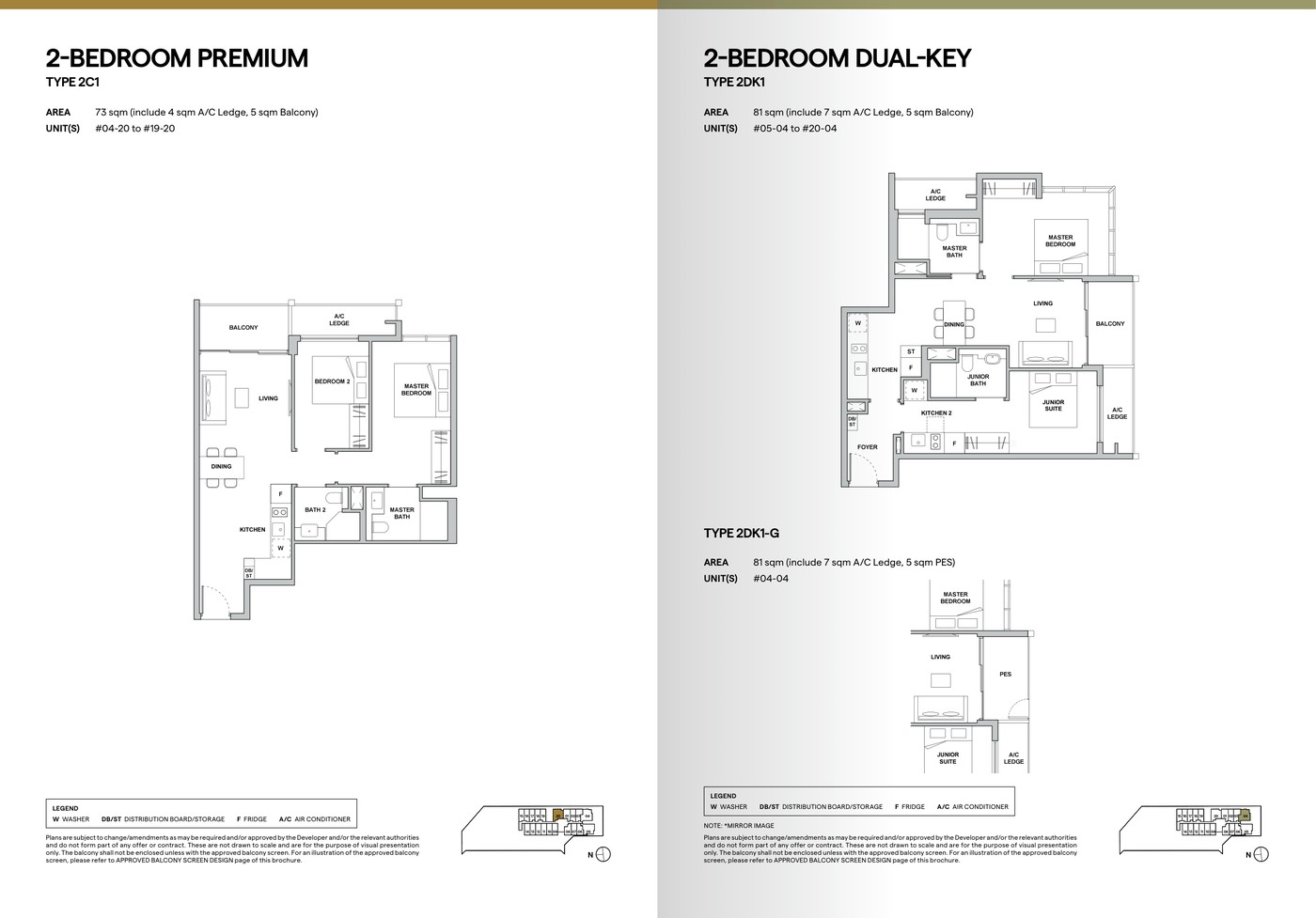 TMW Maxwell 2 Bedroom Premium Type 2C1 floor plan