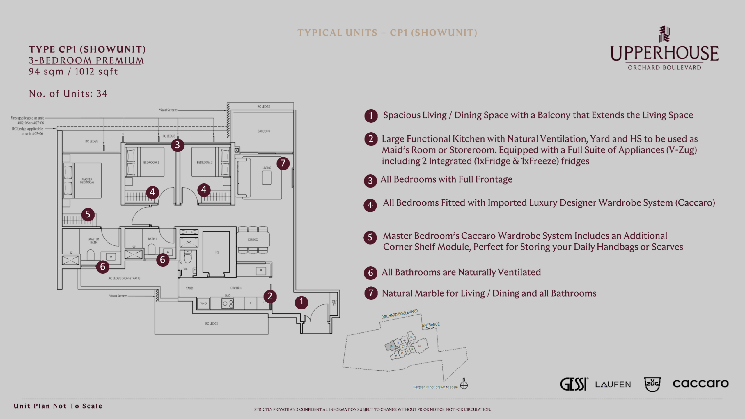 UPPERHOUSE at Orchard Boulevard selected floor plan 3