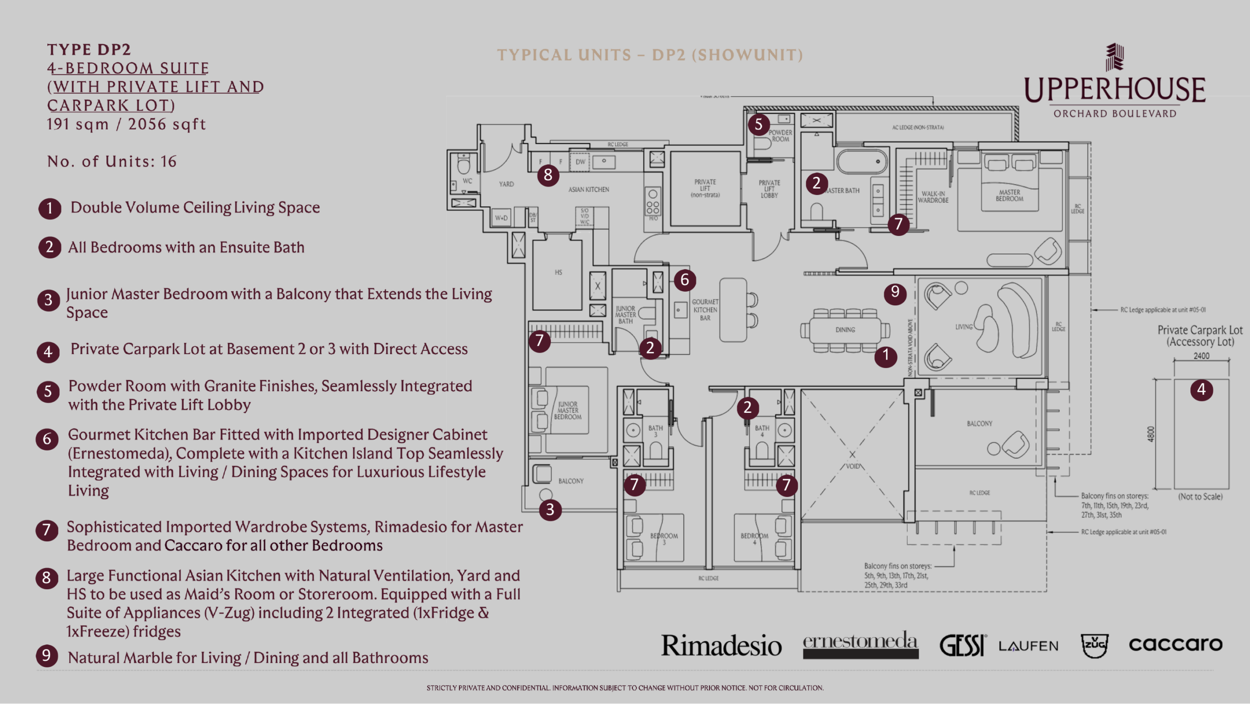 UPPERHOUSE at Orchard Boulevard selected floor plan 4
