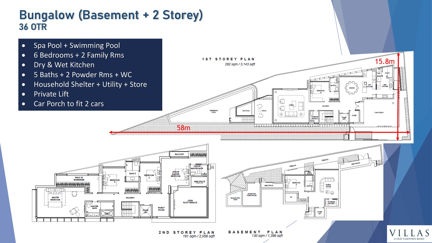 VILLAS @ OLD TAMPINES ROAD Bungalow Plans floor plan