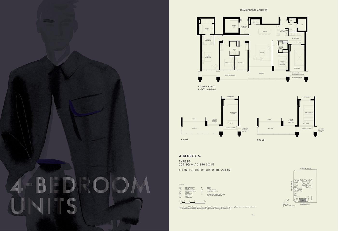 W Residences Marina View - Singapore 4 Bedroom floor plan