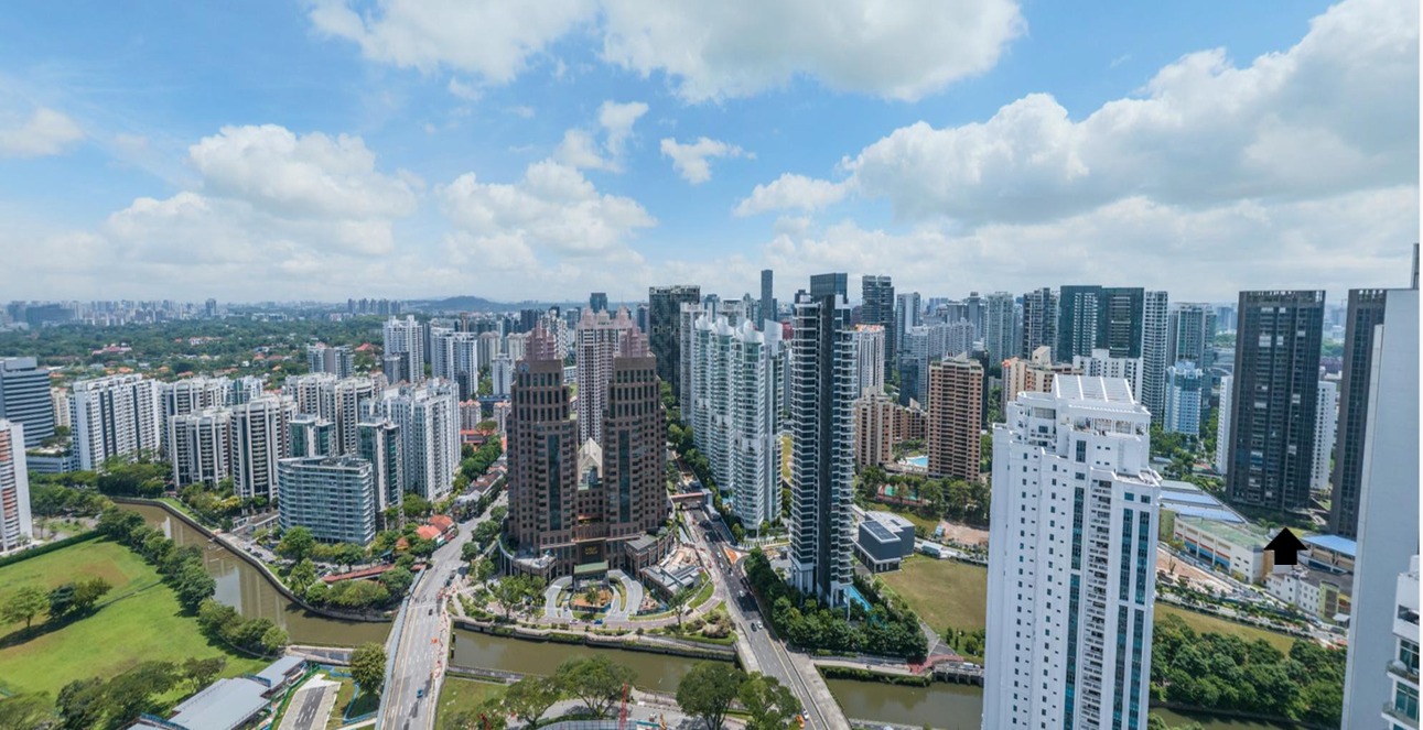 Zyon Grand north-facing city view from the development