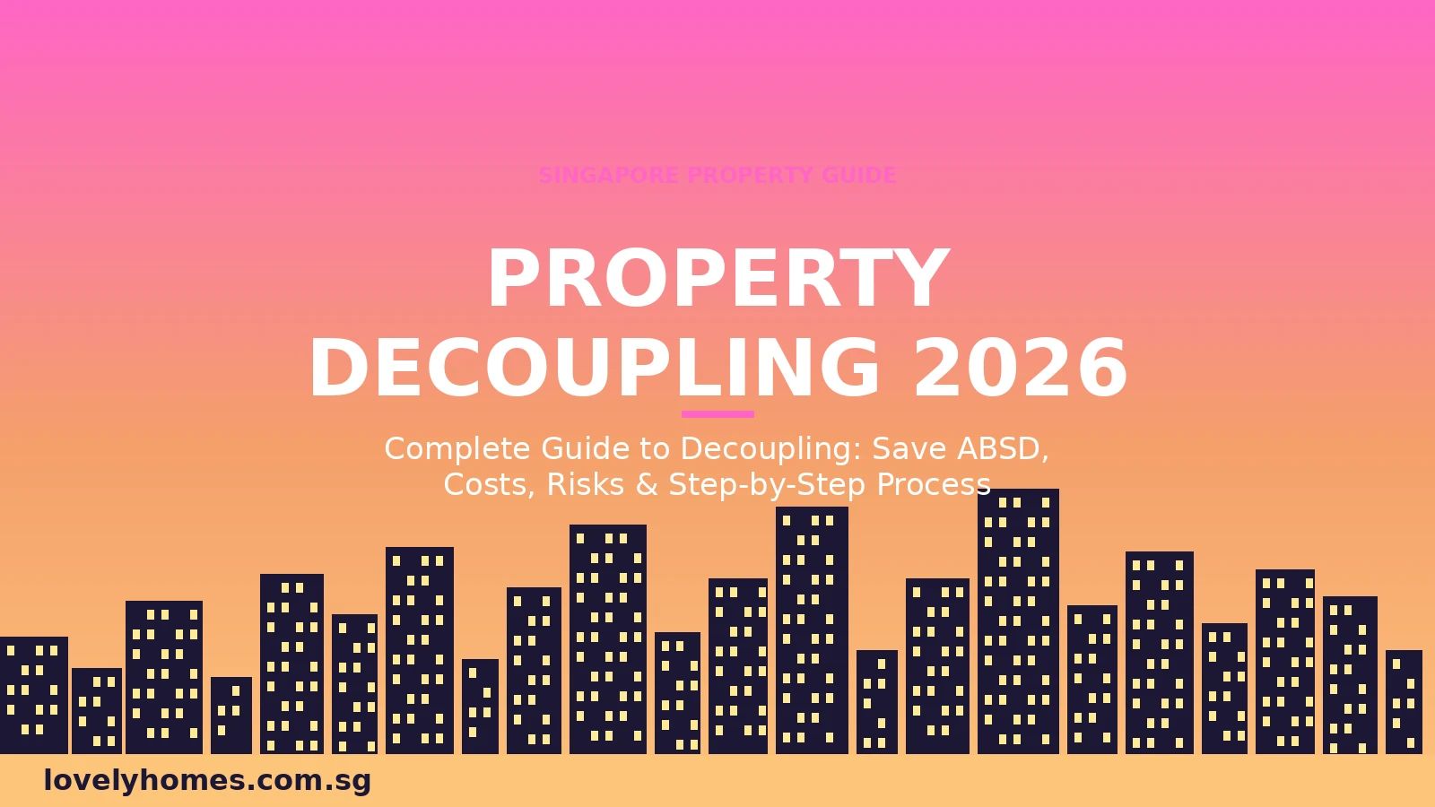 decoupling-guide-2026-hero Singapore property decoupling guide 2026 sunset gradient hero with skyline