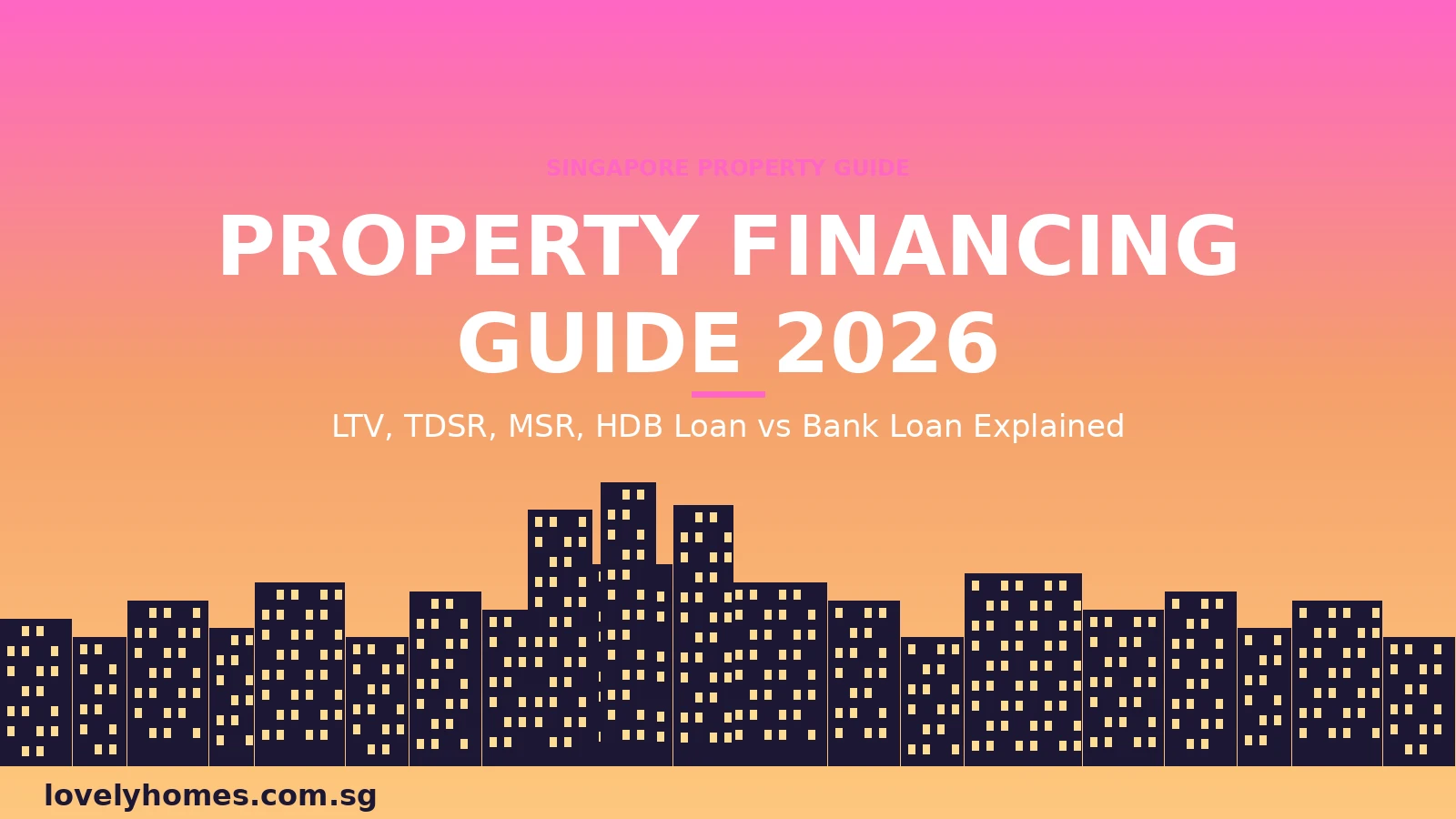 Singapore property financing guide 2026 — LTV TDSR MSR HDB vs bank loan explained
