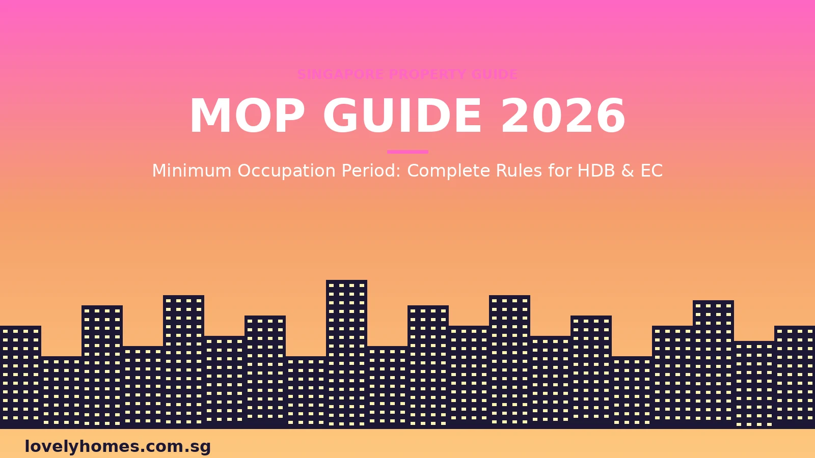 Singapore property MOP guide 2026 — minimum occupation period rules for HDB EC and private property