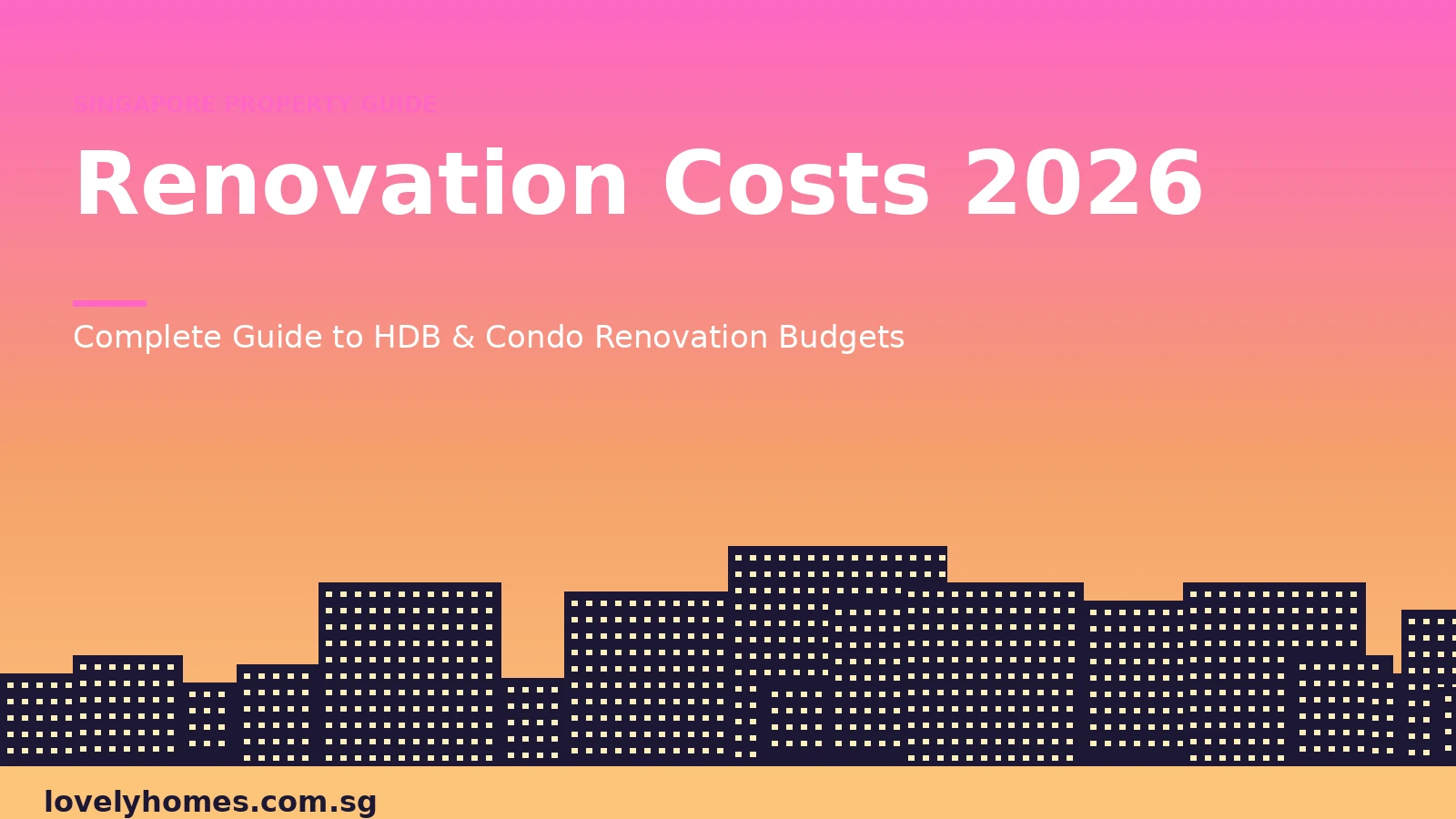 Singapore renovation cost guide 2026 HDB condo budgets