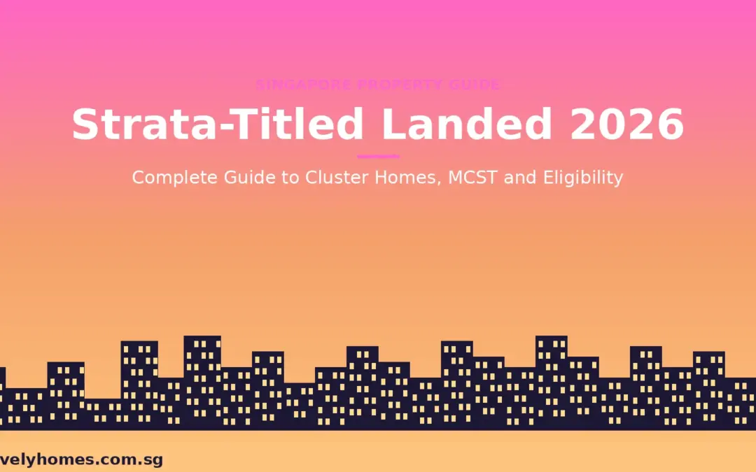 Singapore Strata-Titled Landed Property Guide 2026: Cluster Houses, MCST Fees, Eligibility and Stamp Duties