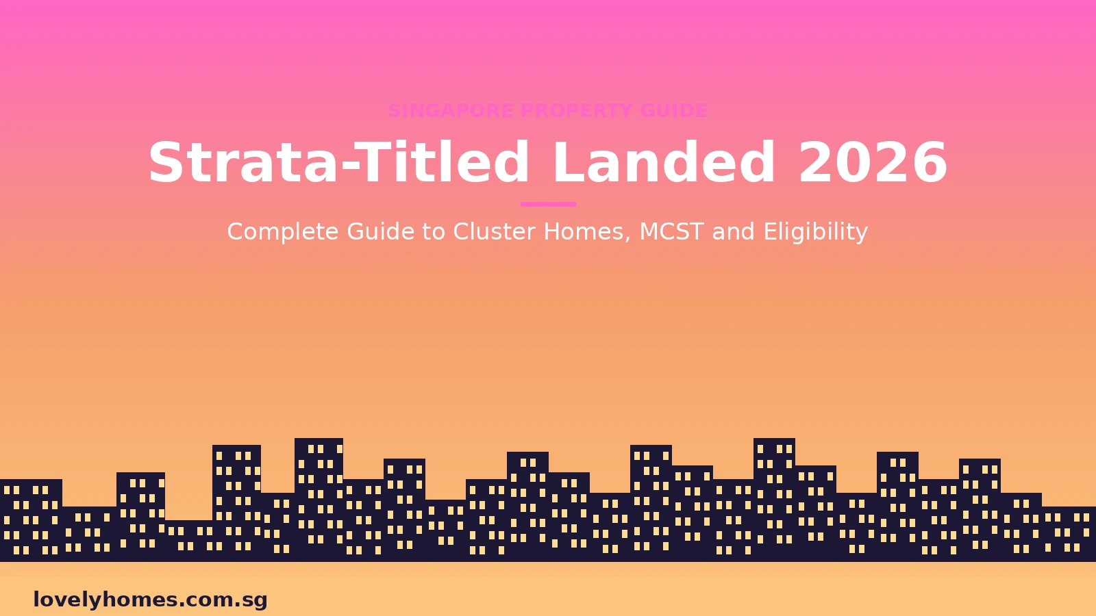 Singapore strata-titled landed property guide 2026 cluster house hero image