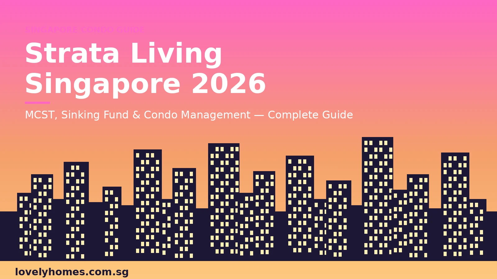 Strata living Singapore 2026 MCST sinking fund condo management complete guide — LovelyHomes