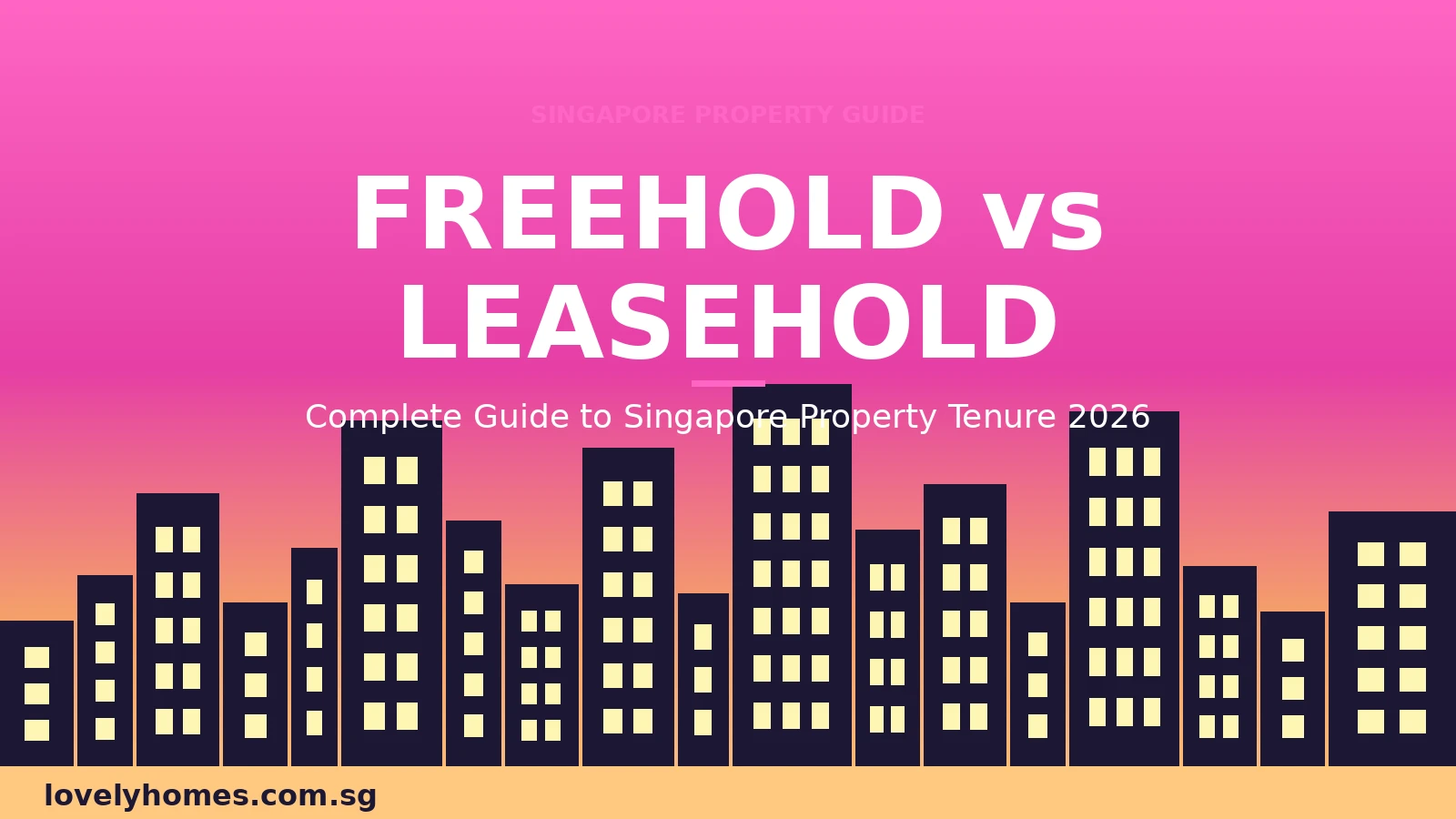 Freehold vs Leasehold Singapore 2026 — hero guide image