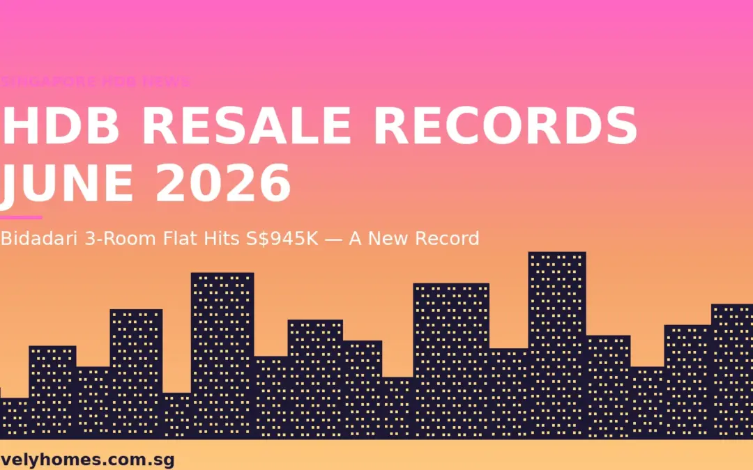 HDB Resale Price Records June 2026: Bidadari 3-Room Flat Hits S$945,000 — Singapore’s New All-Time Record