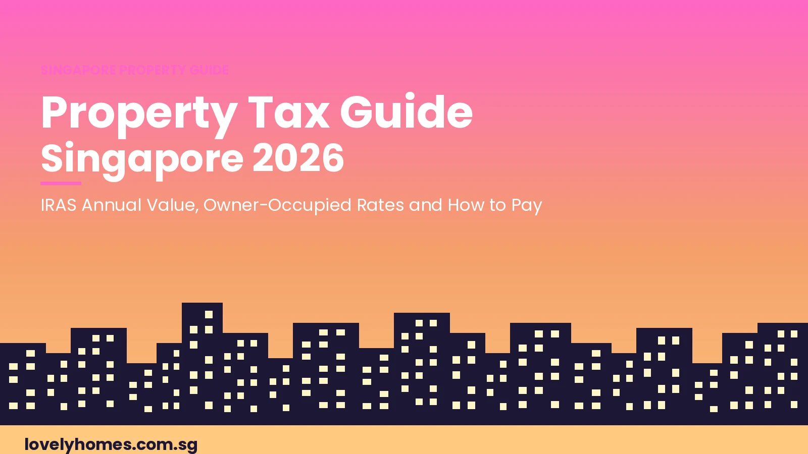 Singapore IRAS property tax guide 2026 — annual value owner-occupied rates