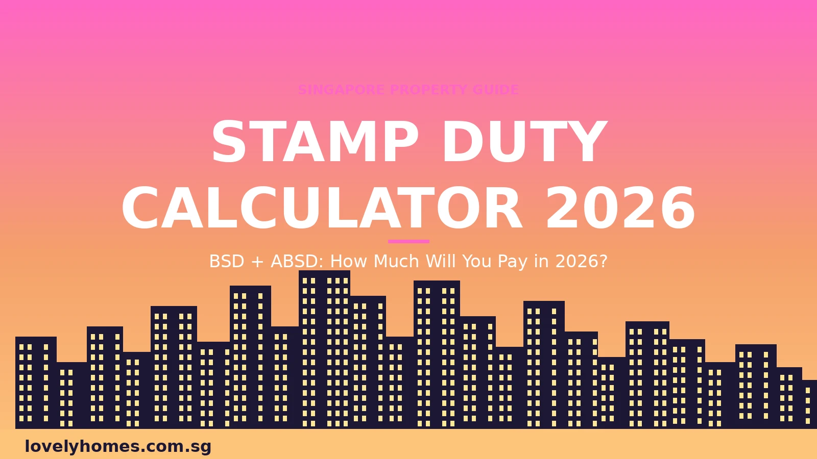 Singapore stamp duty calculator 2026 BSD ABSD complete guide
