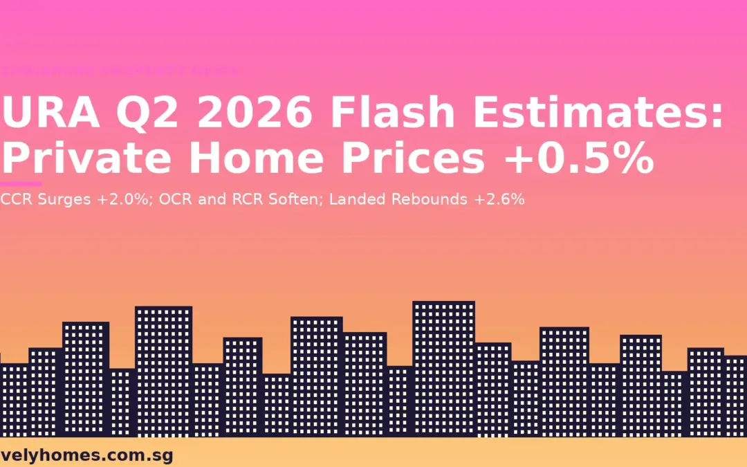 URA Q2 2026 Flash Estimates: Singapore Private Home Prices Rise +0.5%, CCR Leads as RCR and OCR Soften