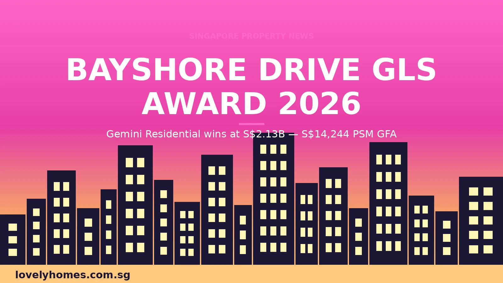 Bayshore Drive GLS Award 2026 — Gemini Residential wins S$2.13B tender for East Coast mixed-use site