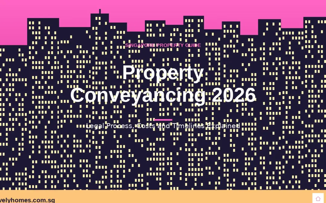 Singapore Property Conveyancing Process Guide 2026: Legal Fees, Timeline and Due Diligence