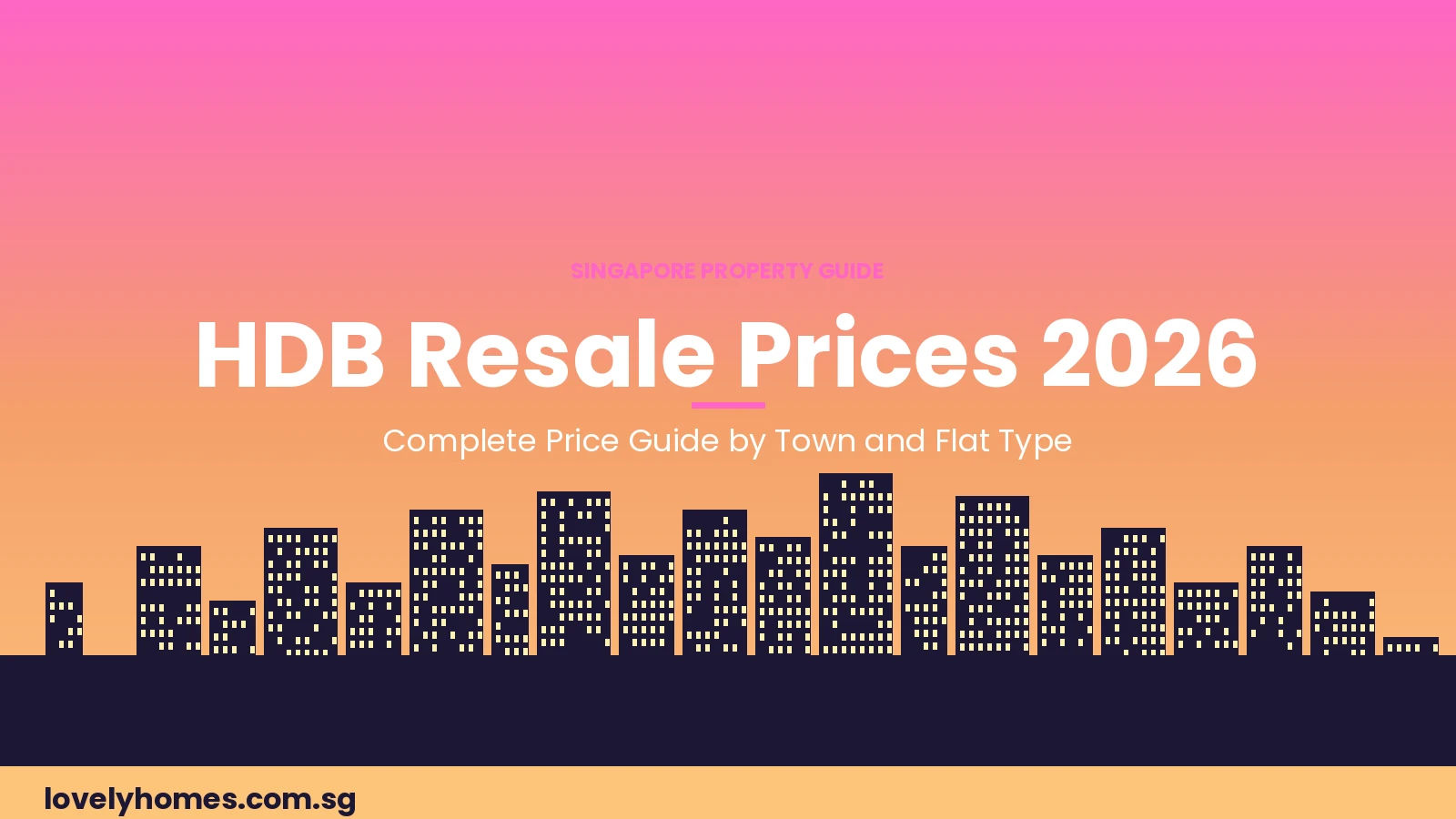 HDB resale price guide by town 2026 Singapore LovelyHomes