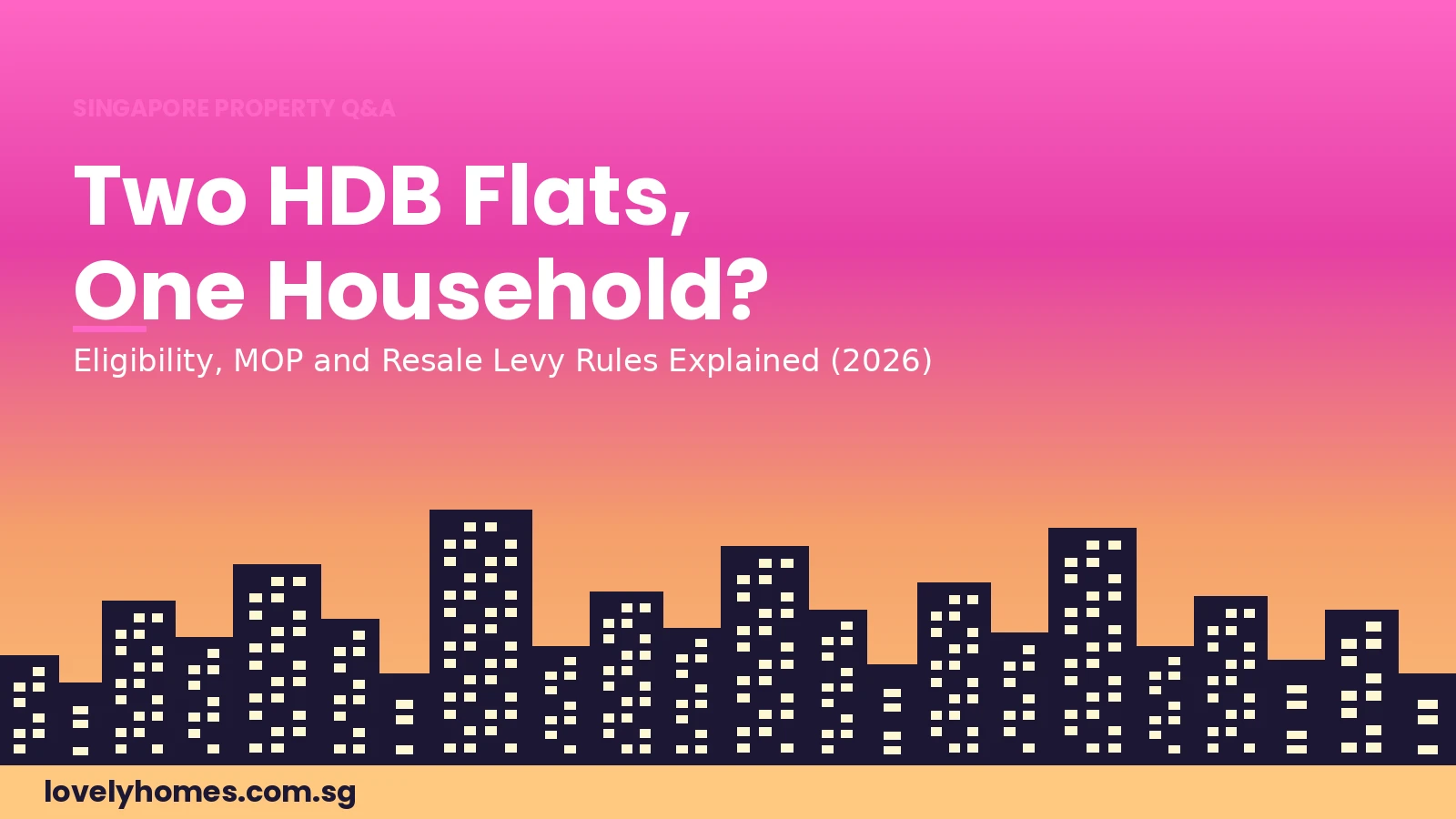 Can you own two HDB flats in Singapore eligibility MOP resale levy 2026