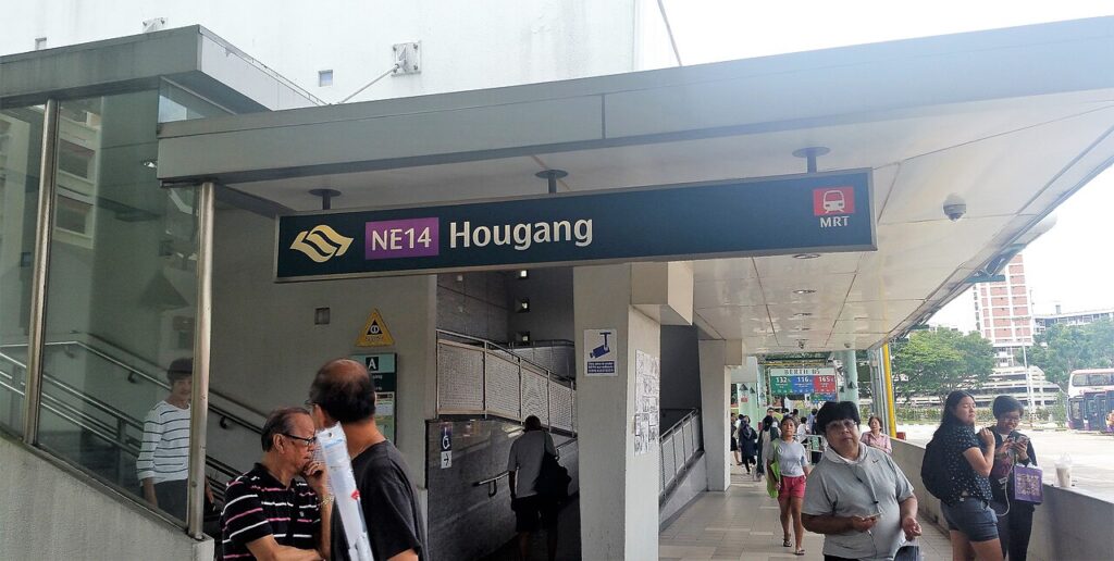 NE14 Hougang MRT Exit A at Hougang Bus Interchange
